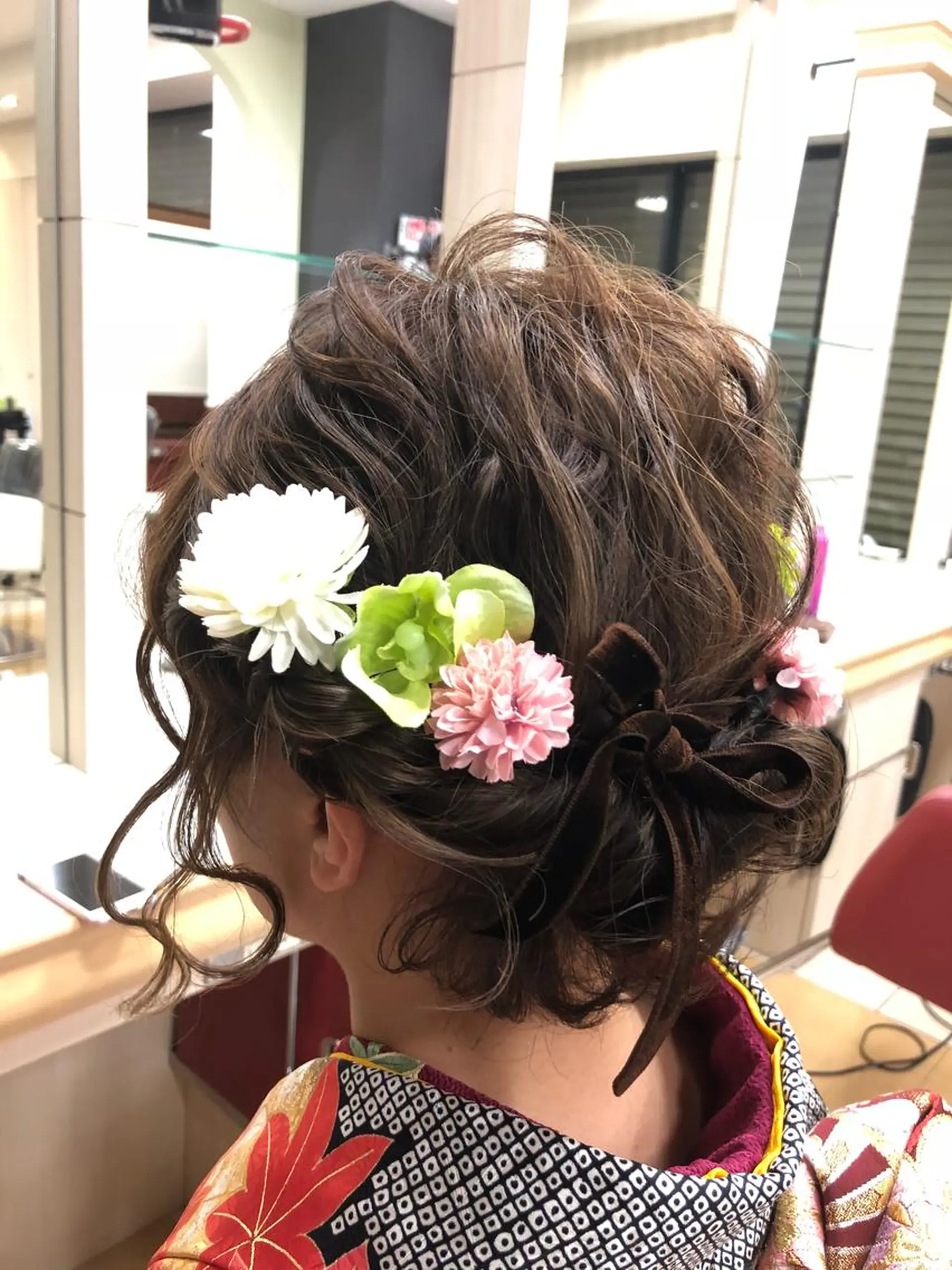 ミディアム ヘアアレンジ 成人式 千葉 好未のヘアスタイル