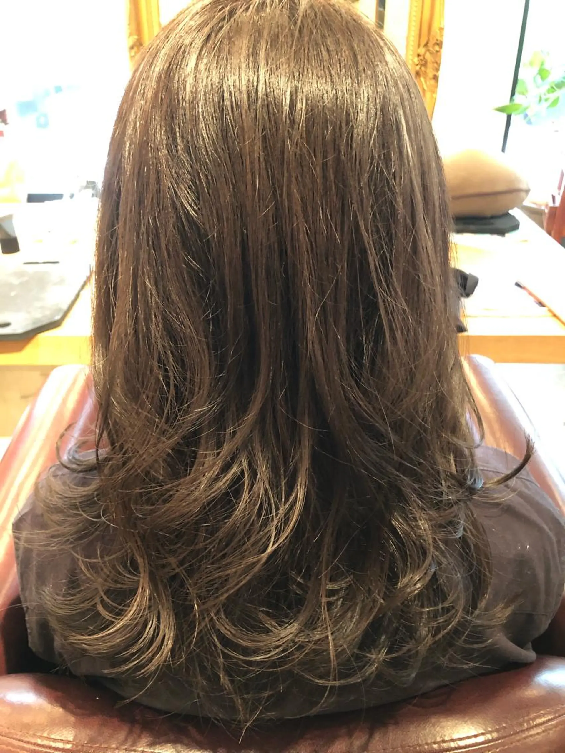 セミロング カラー レイヤーカット 韓国風カット/ 髪質改善 黒崎のヘアスタイル