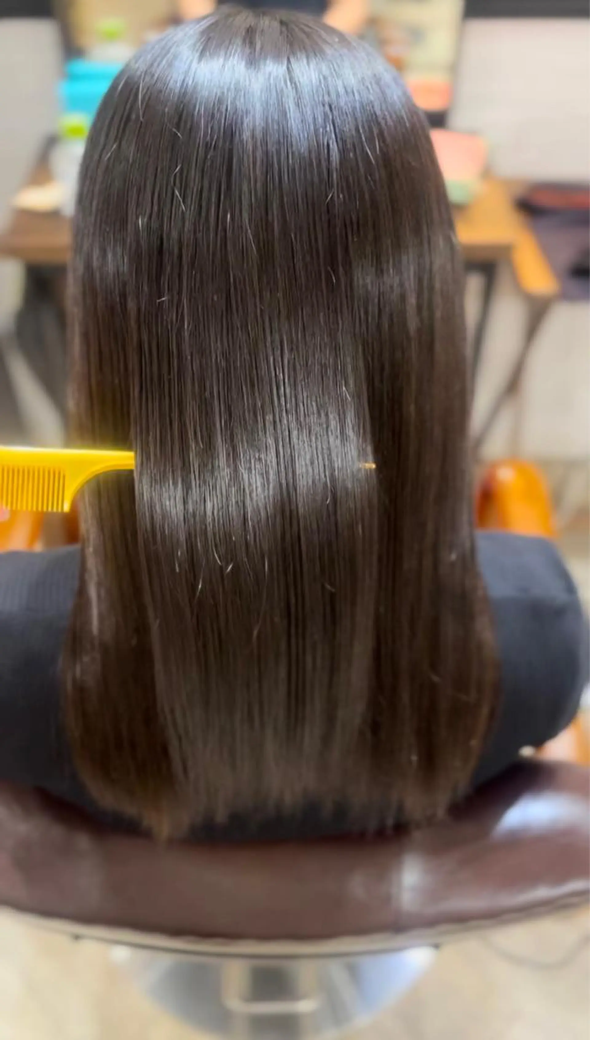 ロング 縮毛矯正 トリートメント 🫧ぷる艶カラー🫧 Yuubi🦩のヘアスタイル