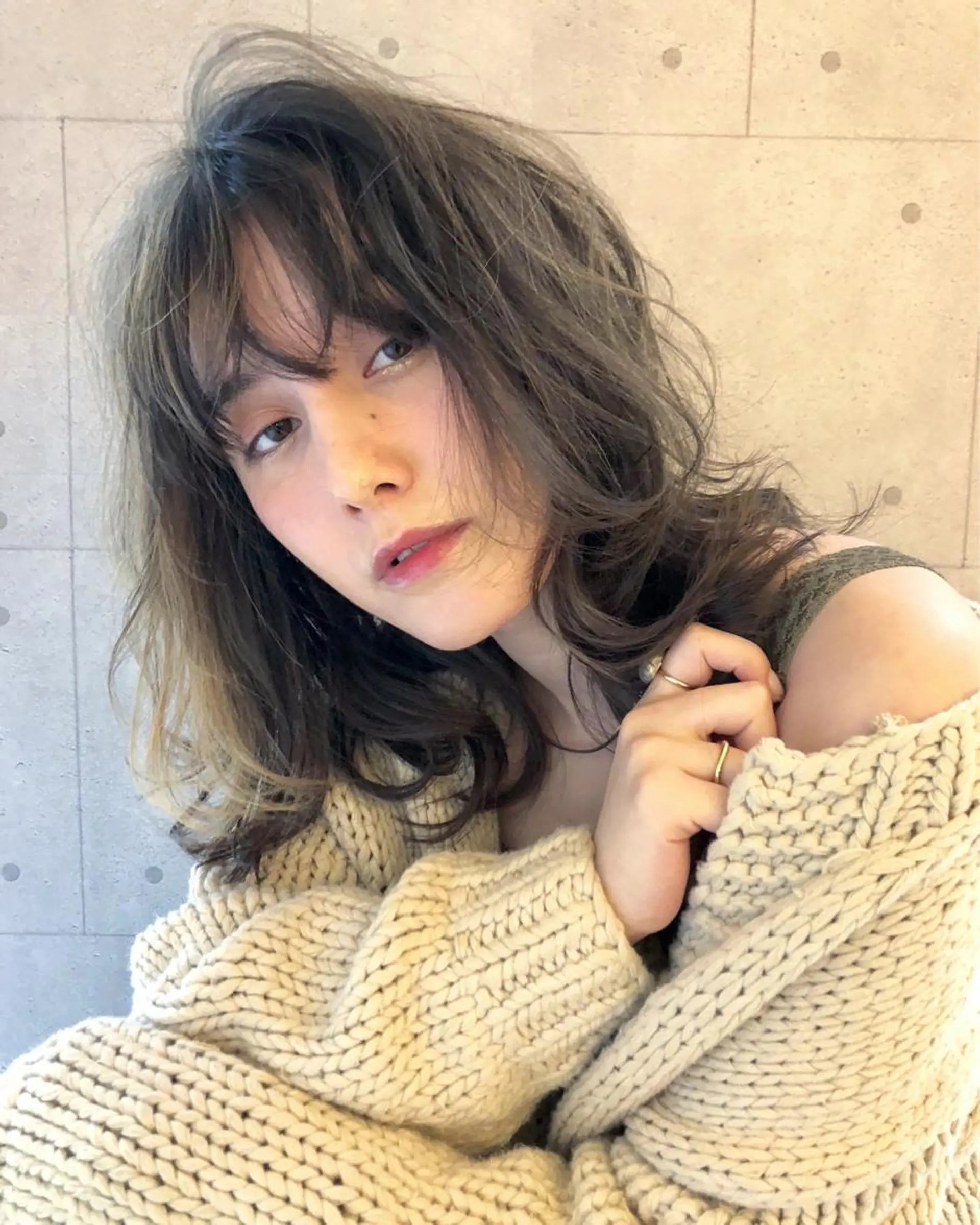 ミディアム カラー ヘアアレンジ marju銀座 マージュギンザのヘアスタイル