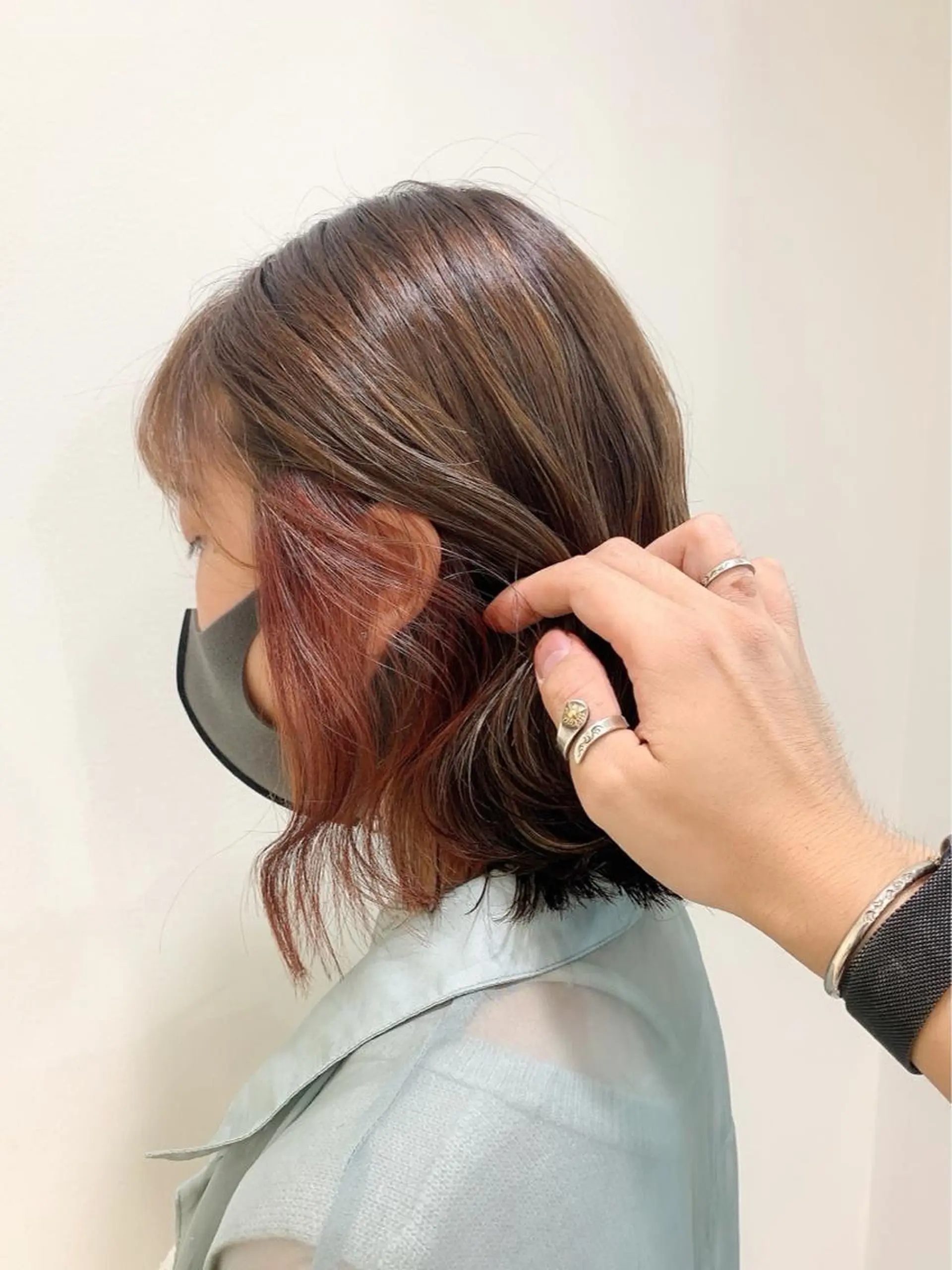 ミディアム カラー 縮毛矯正/髪質改善 /韓国風　山川春輝のヘアスタイル