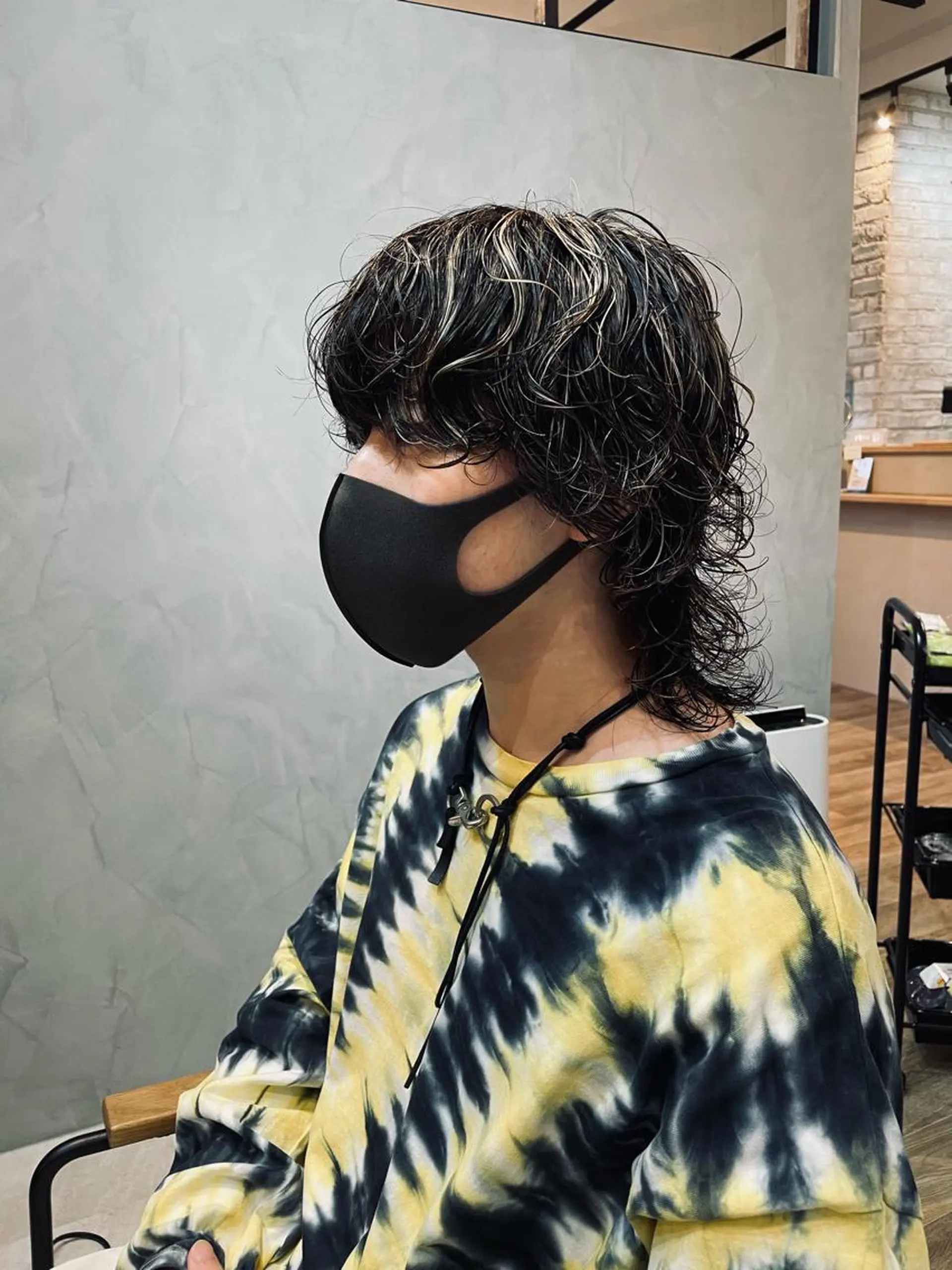 ロング カラー パーマ メンズ Basis 田口豪司のヘアスタイル