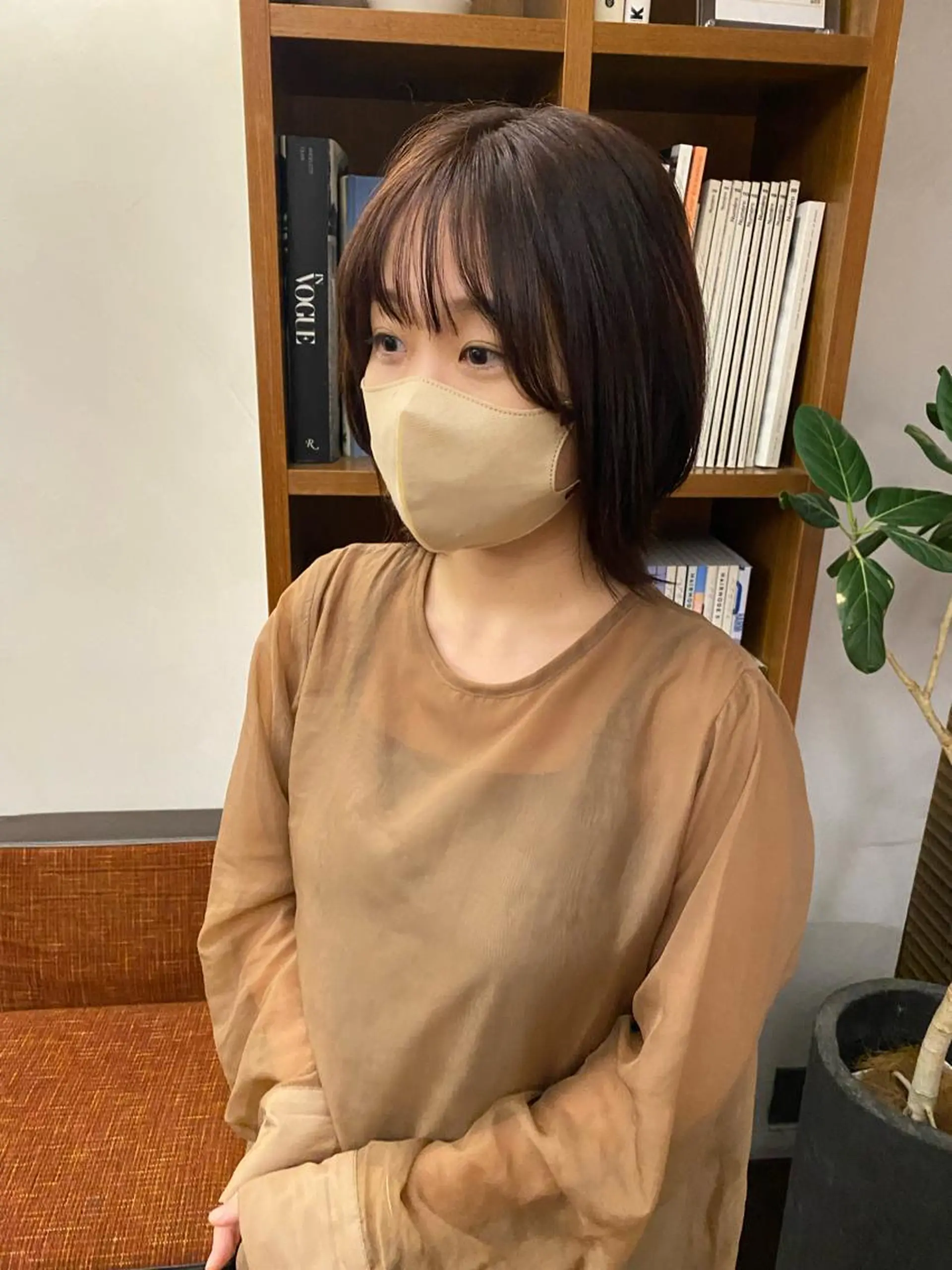 ショート カラー パーマ 似合わせレイヤー/ ニュアンスパーマ高倉のヘアスタイル