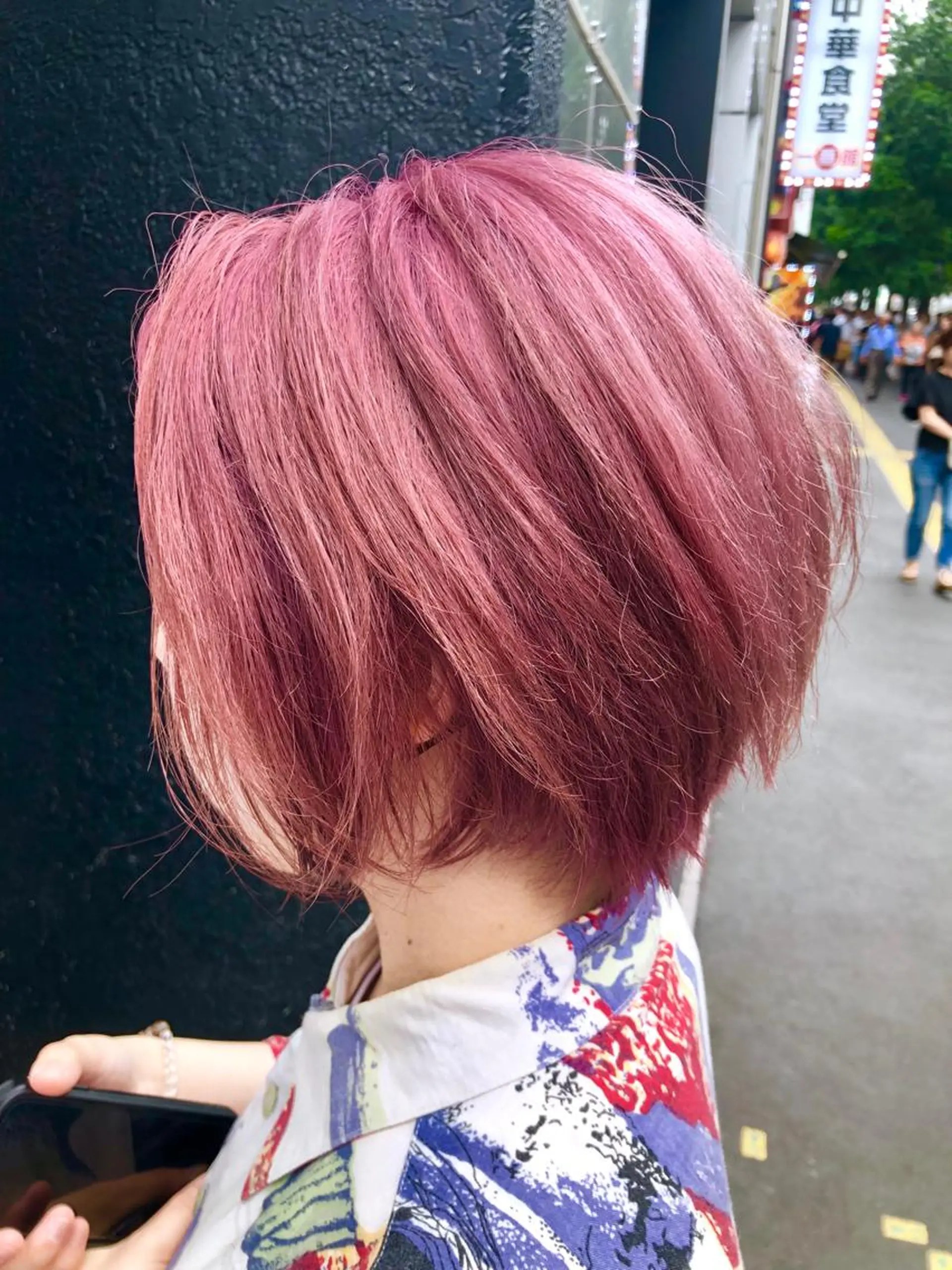 ショート カラー ブリーチ ケアブリーチ ハイトーンカラー ピンクカラー 100%髪質改善特化 TRUNSのヘアスタイル