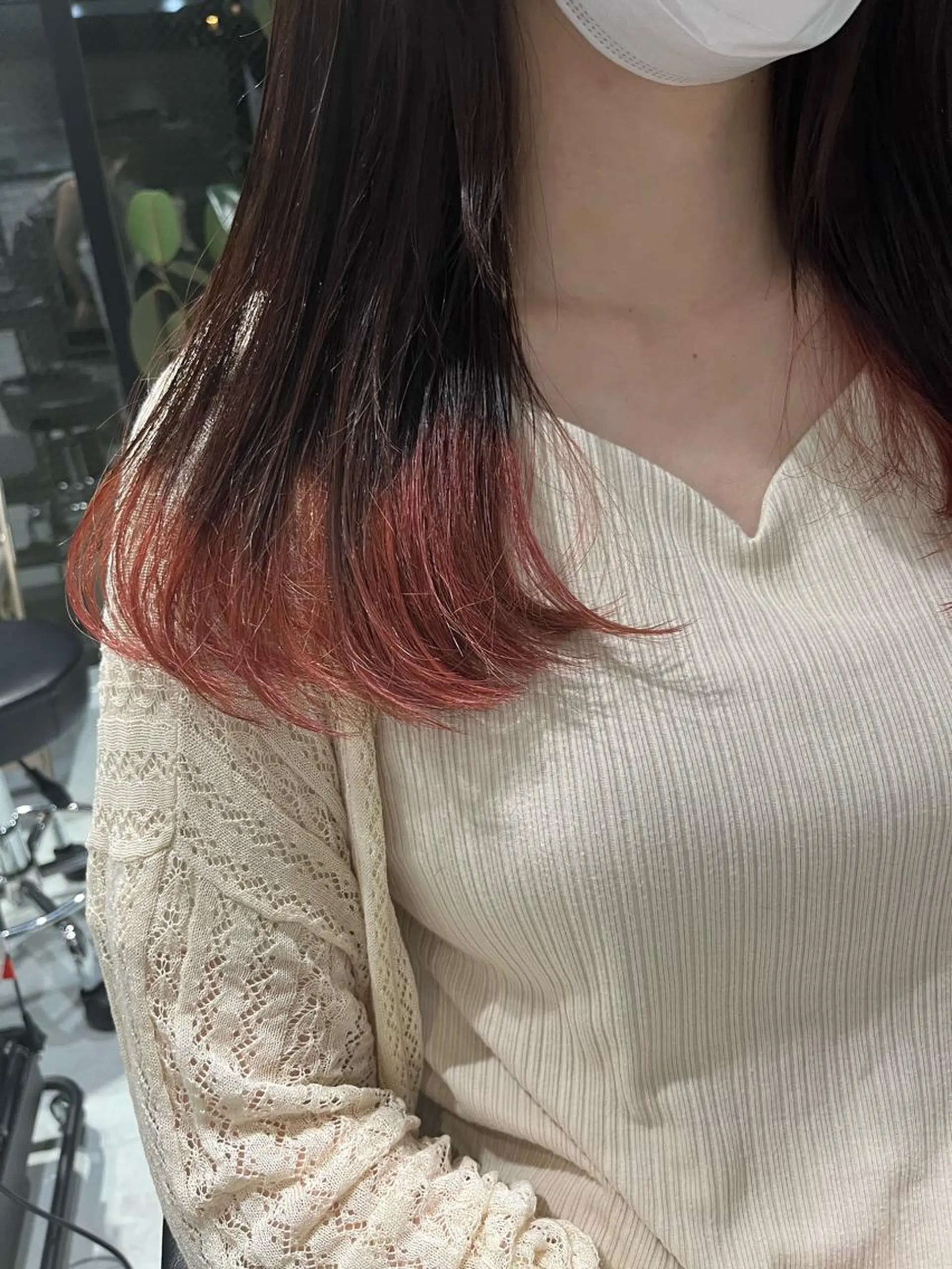 ロング カラー カット ヘアカラー トリートメント ヘッドスパ ヘアセット 透明感/オリーブ/ グレージュ/YUKAのヘアスタイル