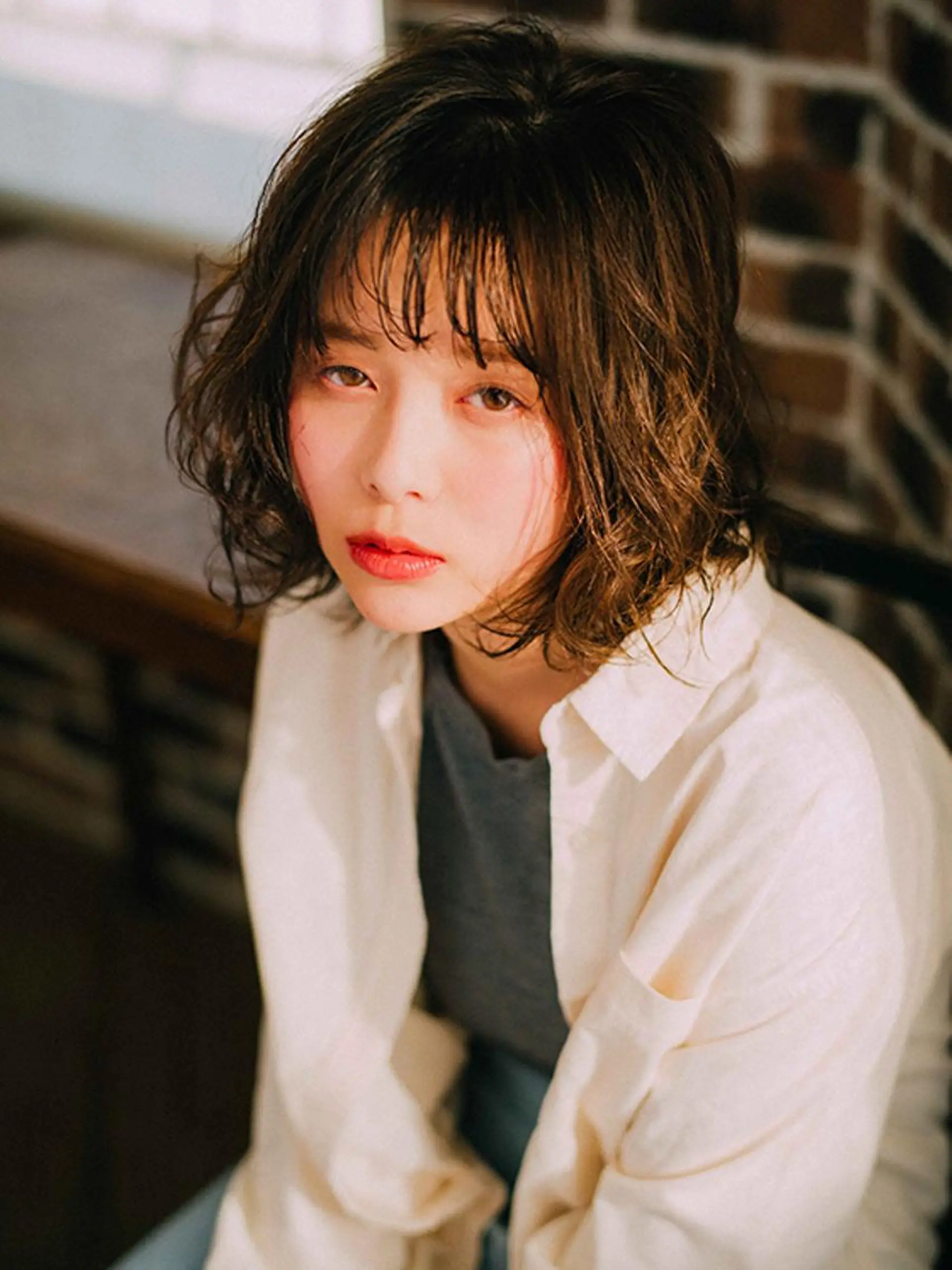 ミディアム カラー パーマ 【公式】amble luxe池袋東口🩷のヘアスタイル