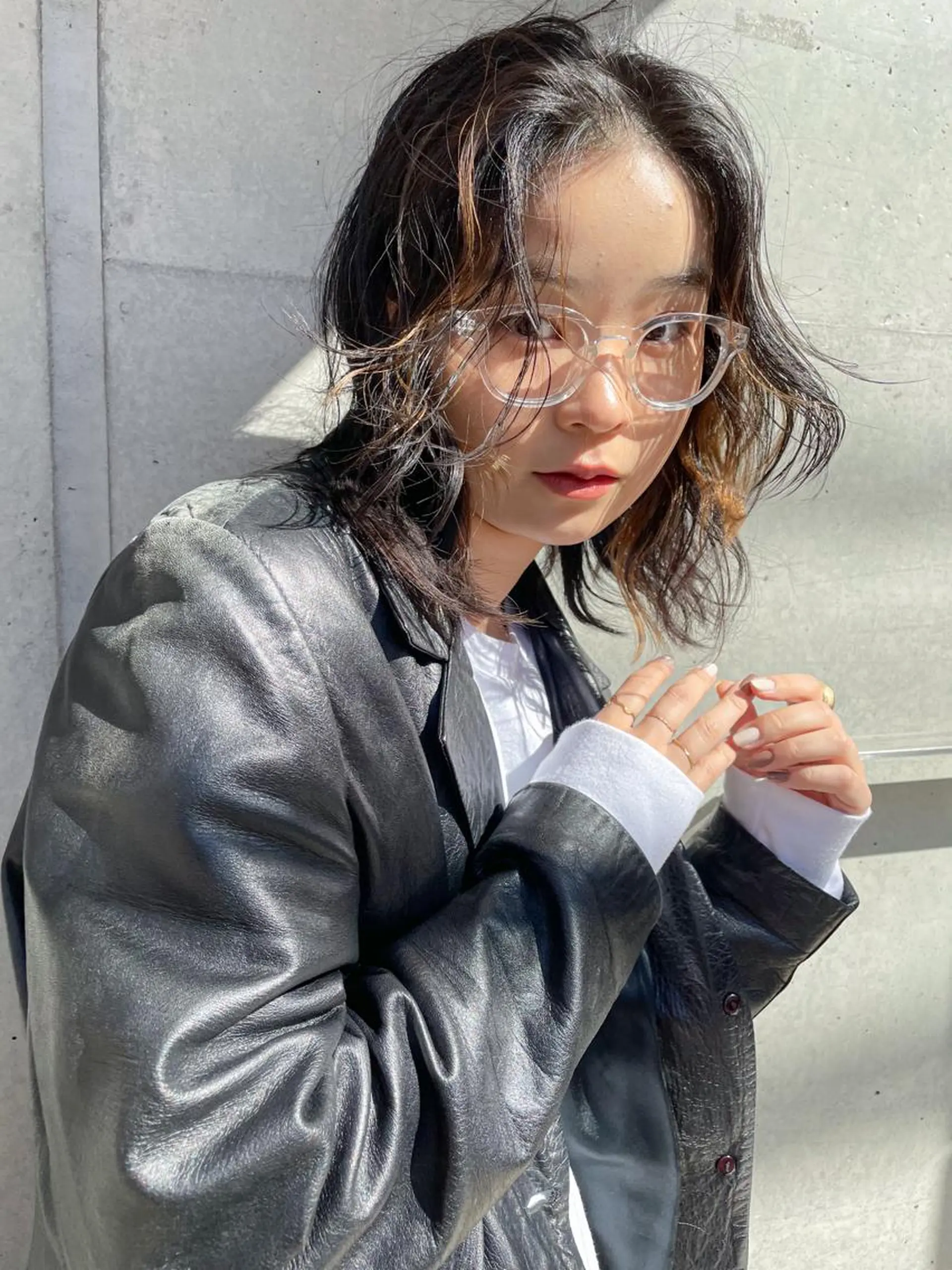 ミディアム カット パーマ nessヤマサキ リュウタのヘアスタイル