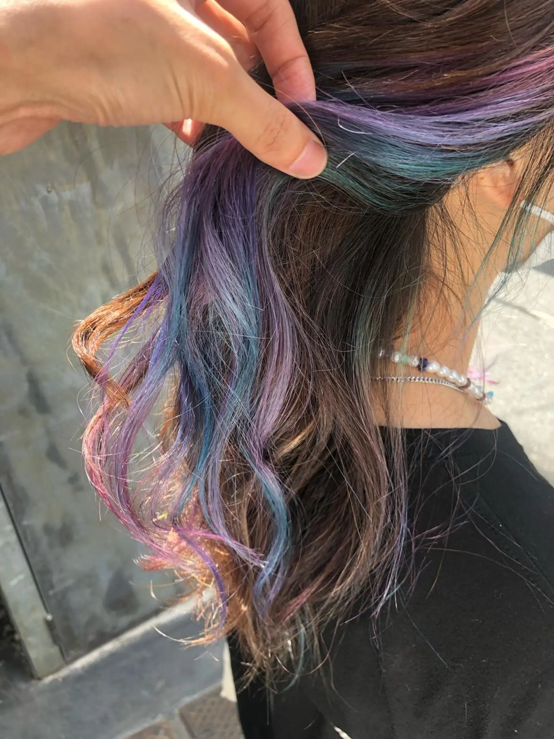 セミロング カラー アッシュ バレイヤージュ ミストバング ベージュカラー ブリーチ カット ヘアカラー トリートメント 原宿サロン代表 デザインカラー伊藤卓のヘアスタイル