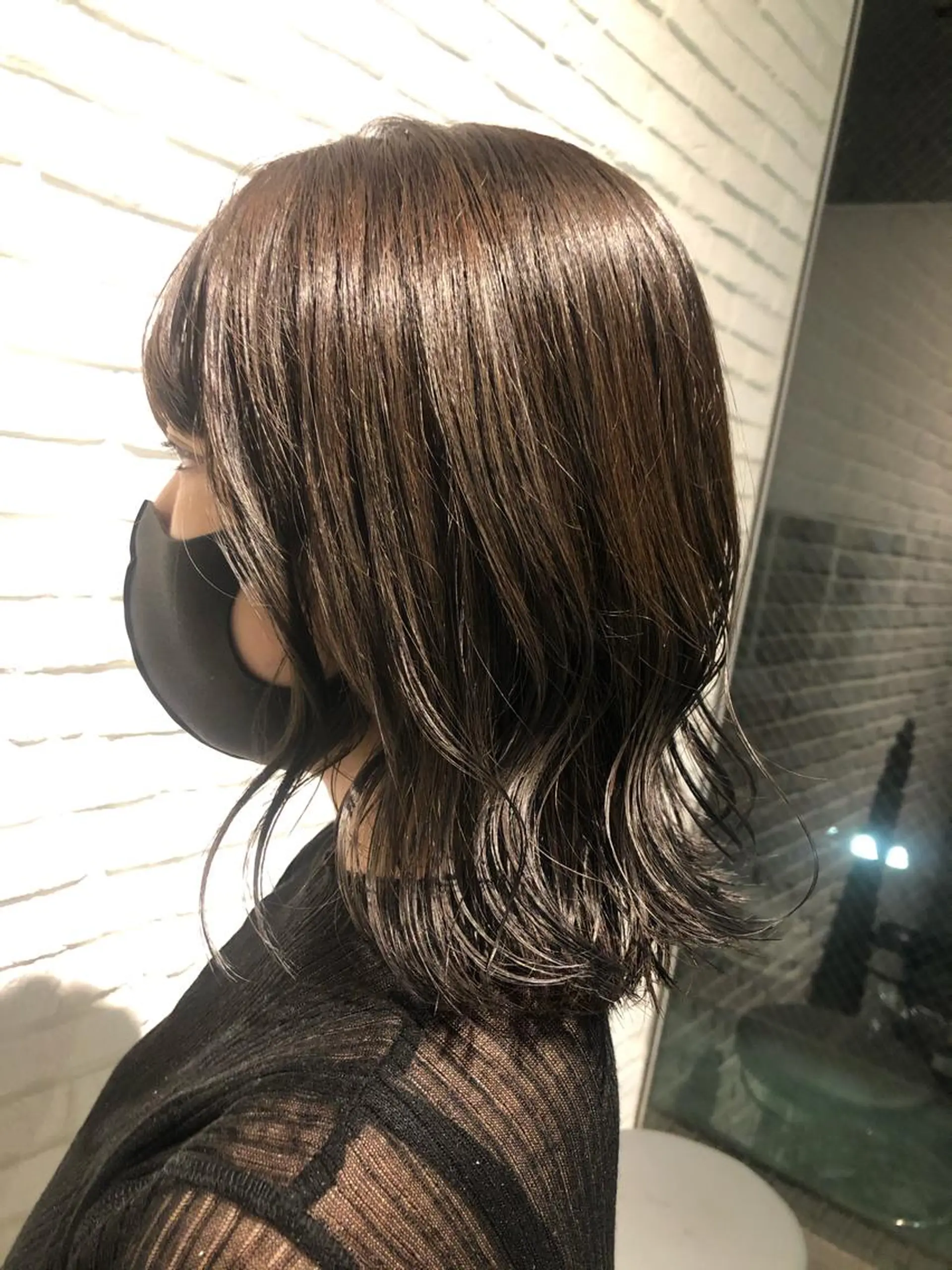 ミディアム ヘアカラー 関本 悠奈のヘアスタイル