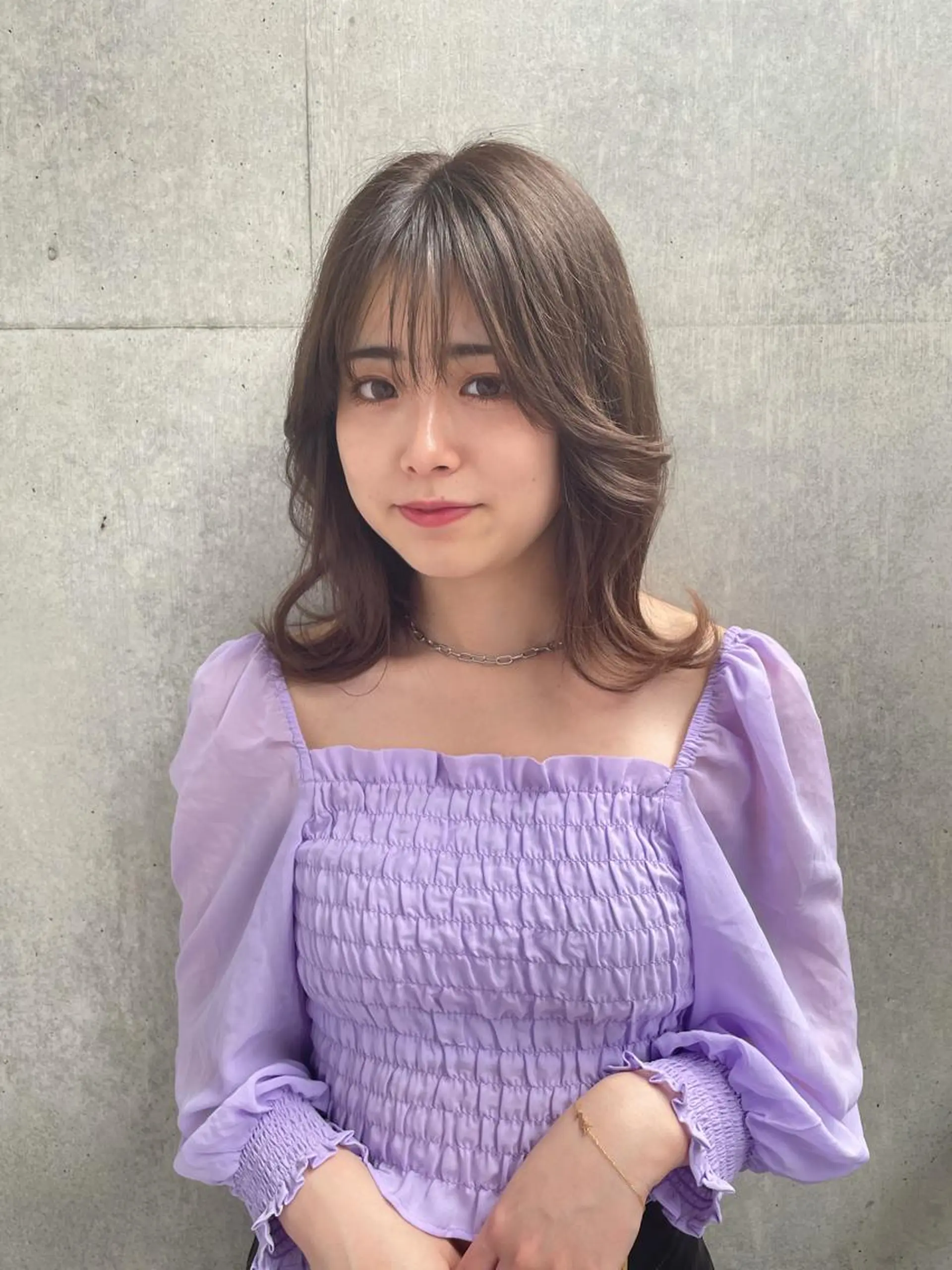 ミディアム 似合わせカット 迫留由弥のヘアスタイル