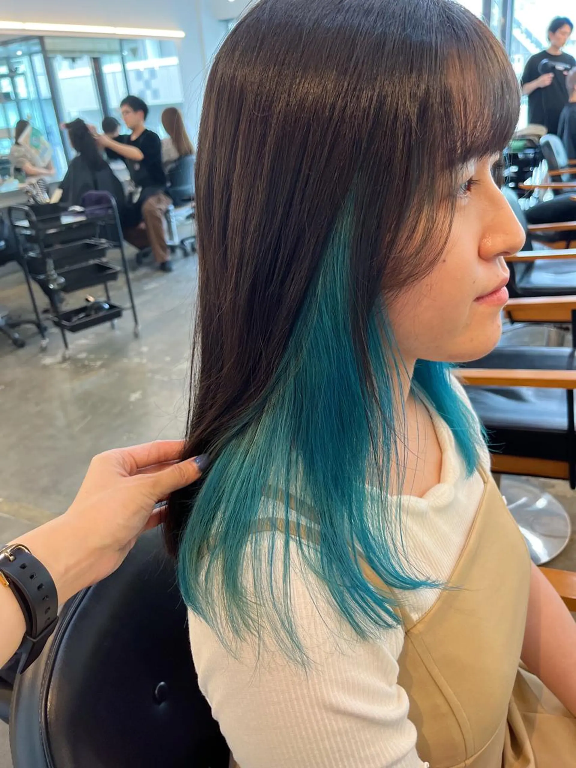 セミロング カラー ヘアカラー 🌛ダブルカラー 🌜SAYAKAのヘアスタイル