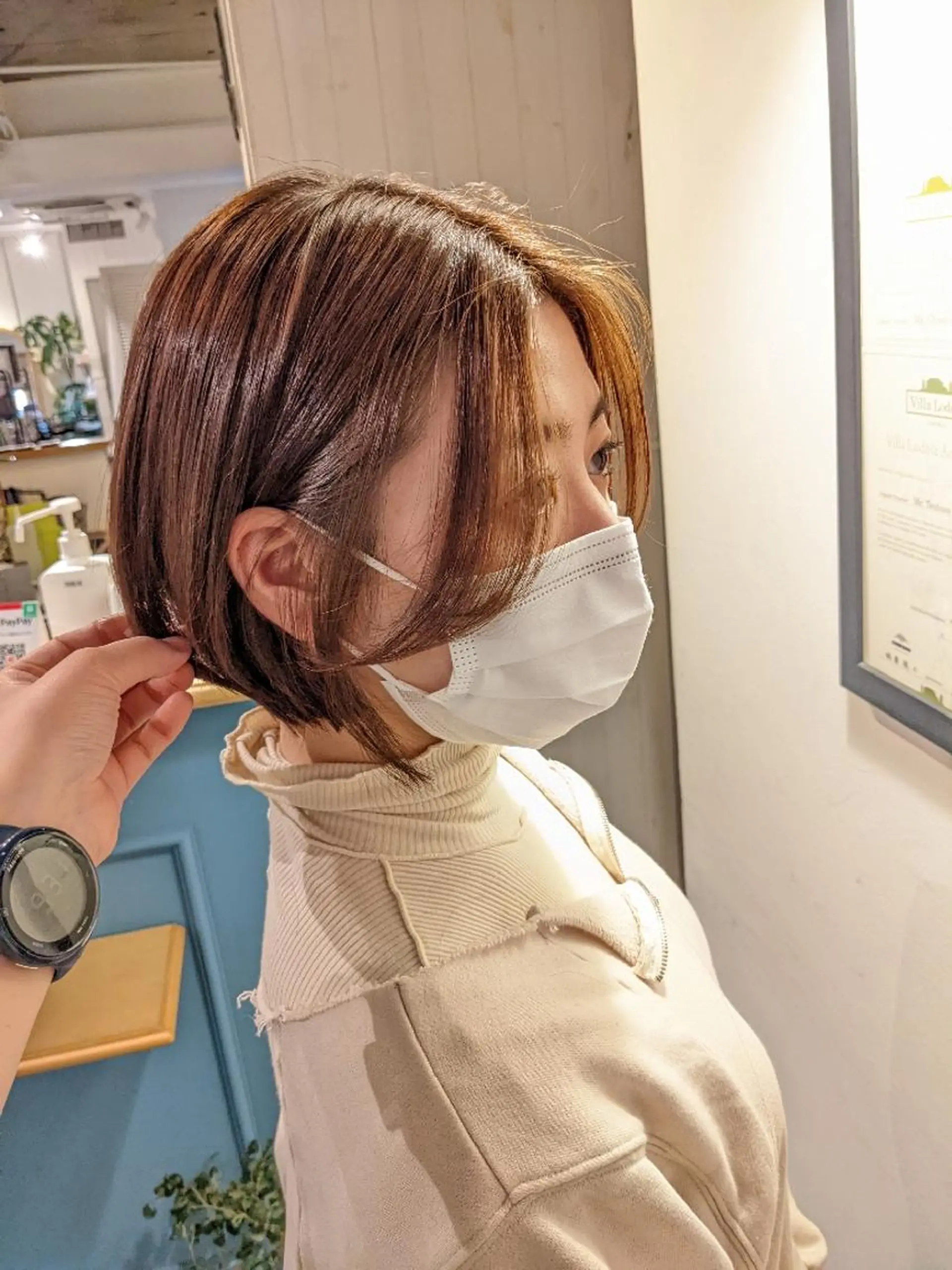 ショート カラー ベージュカラー ボブ newi 天王寺　 masakoのヘアスタイル