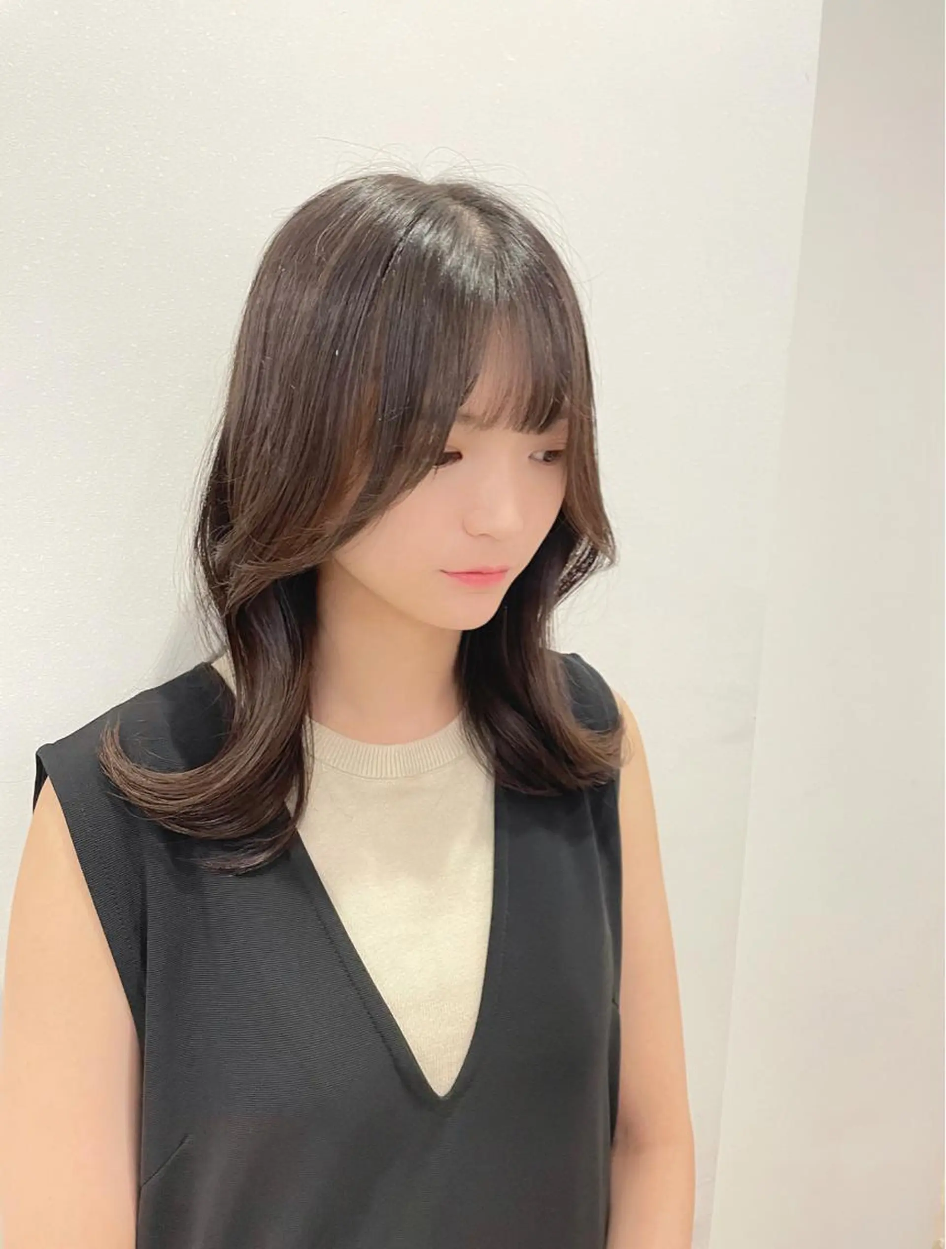 セミロング くびれヘア ヨシンモリ 韓国風ヘア fifth天神/末廣 和也のヘアスタイル