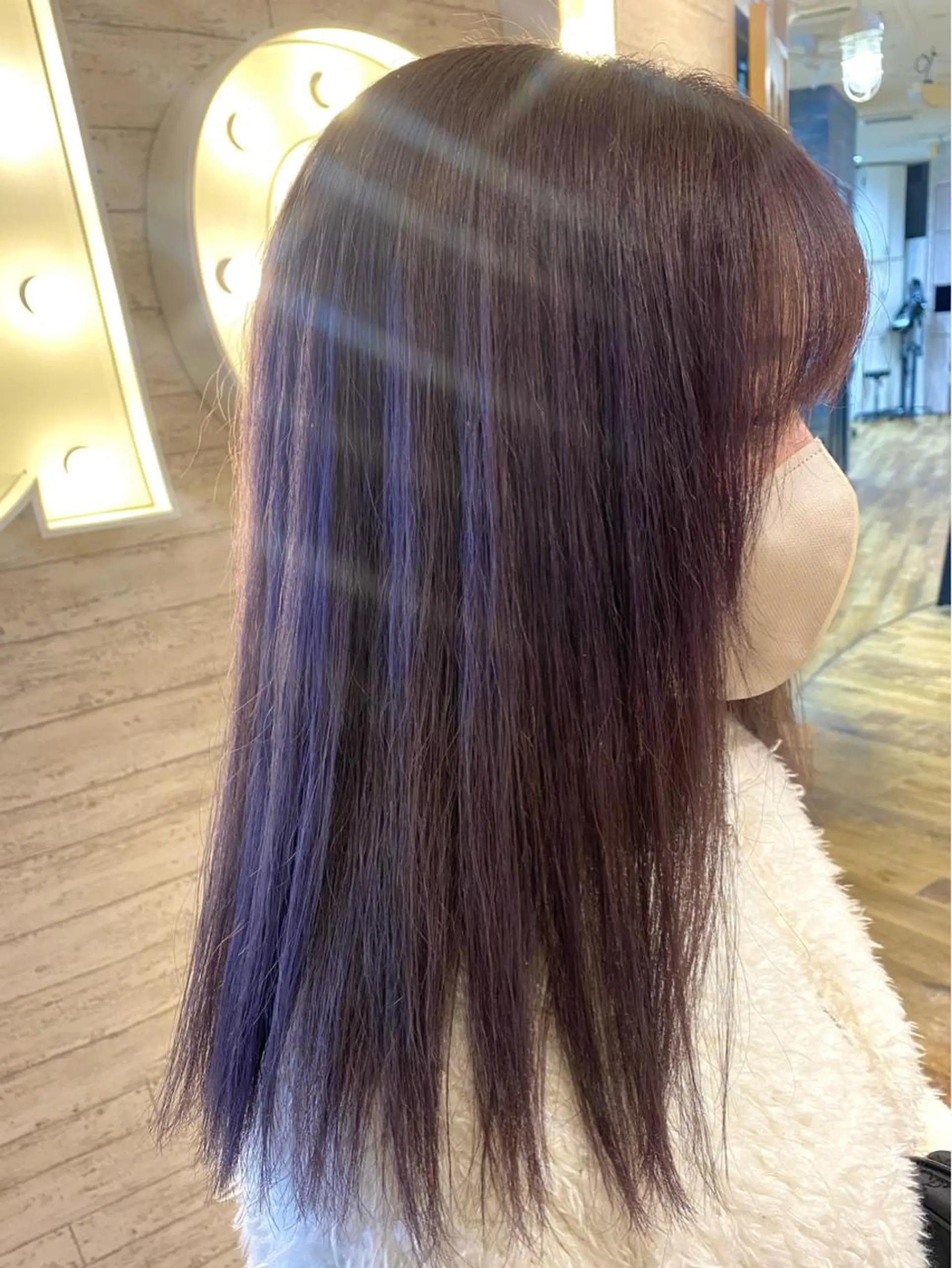 ミディアム カラー グレージュ ラベンダーカラー ラベンダーグレージュ ラベンダーグレー 遠藤沙也加 /レイヤーカットのヘアスタイル