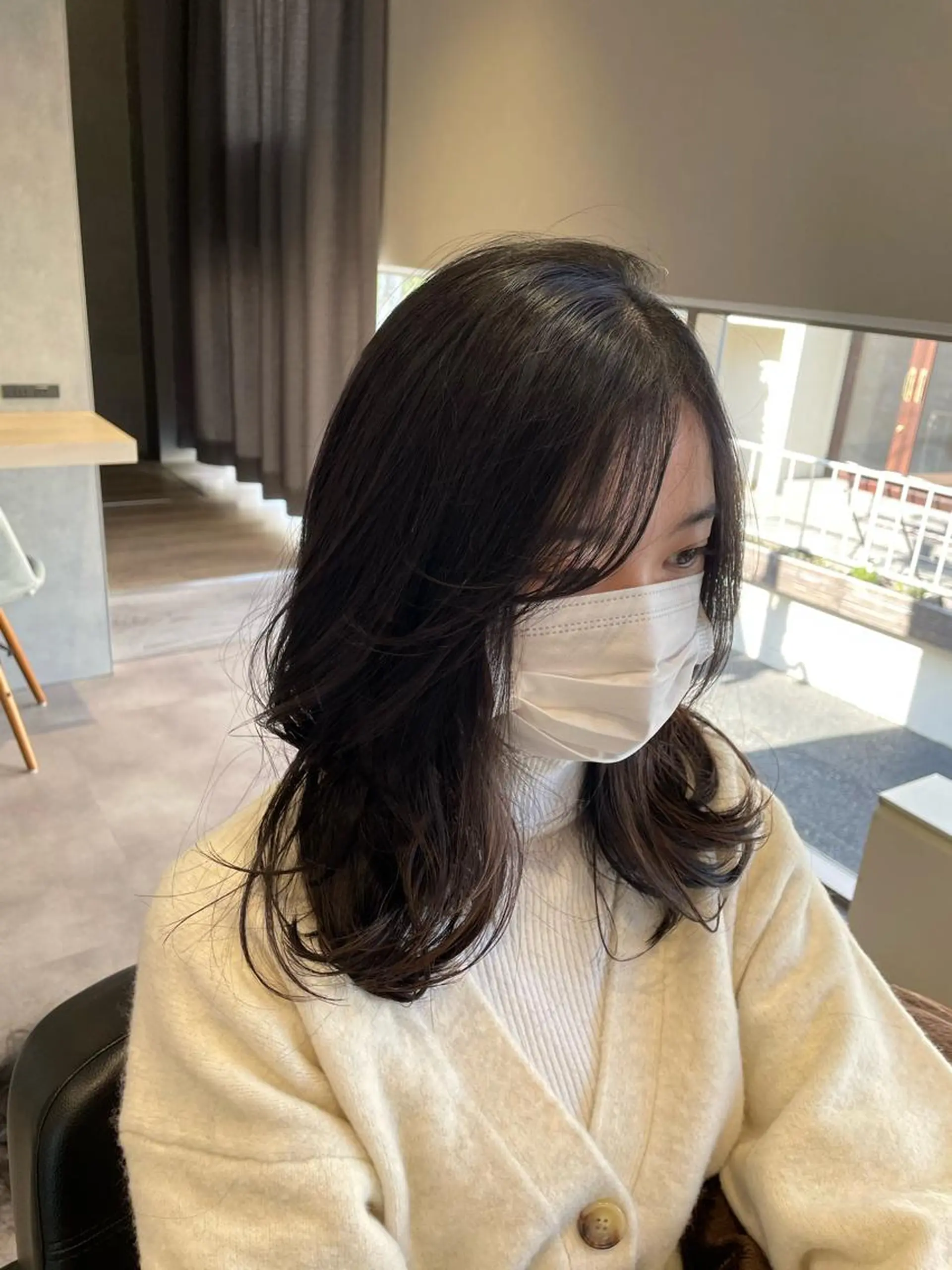 セミロング ボブ エギョモリ 外国人風カラー ハイライト 髪質改善 カット 韓国風/オシャレ /縮毛矯正/滝口琴未のヘアスタイル