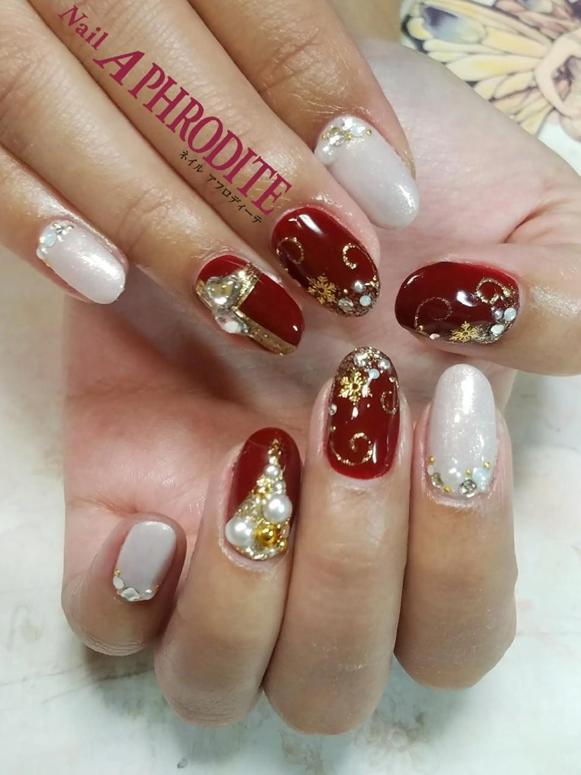 ネイル 冬ネイル クリスマス Nail  Aphroditeのネイルデザイン