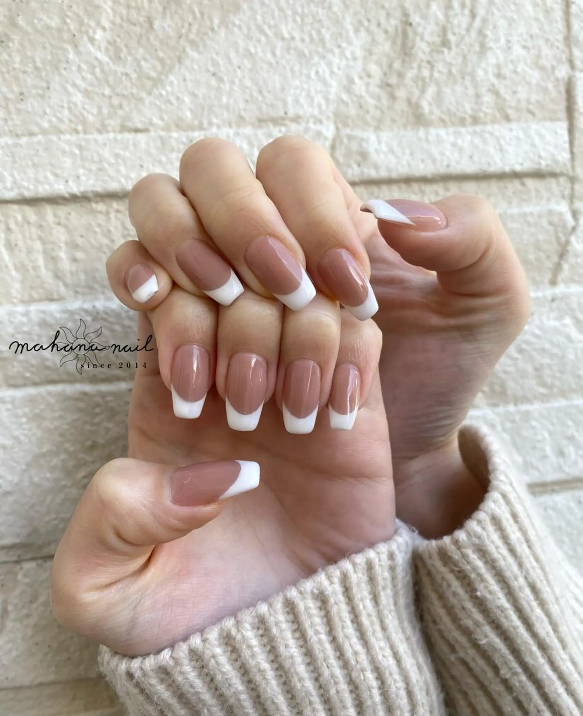 ネイル フレンチネイル ハンドネイル mahana nailのネイルデザイン