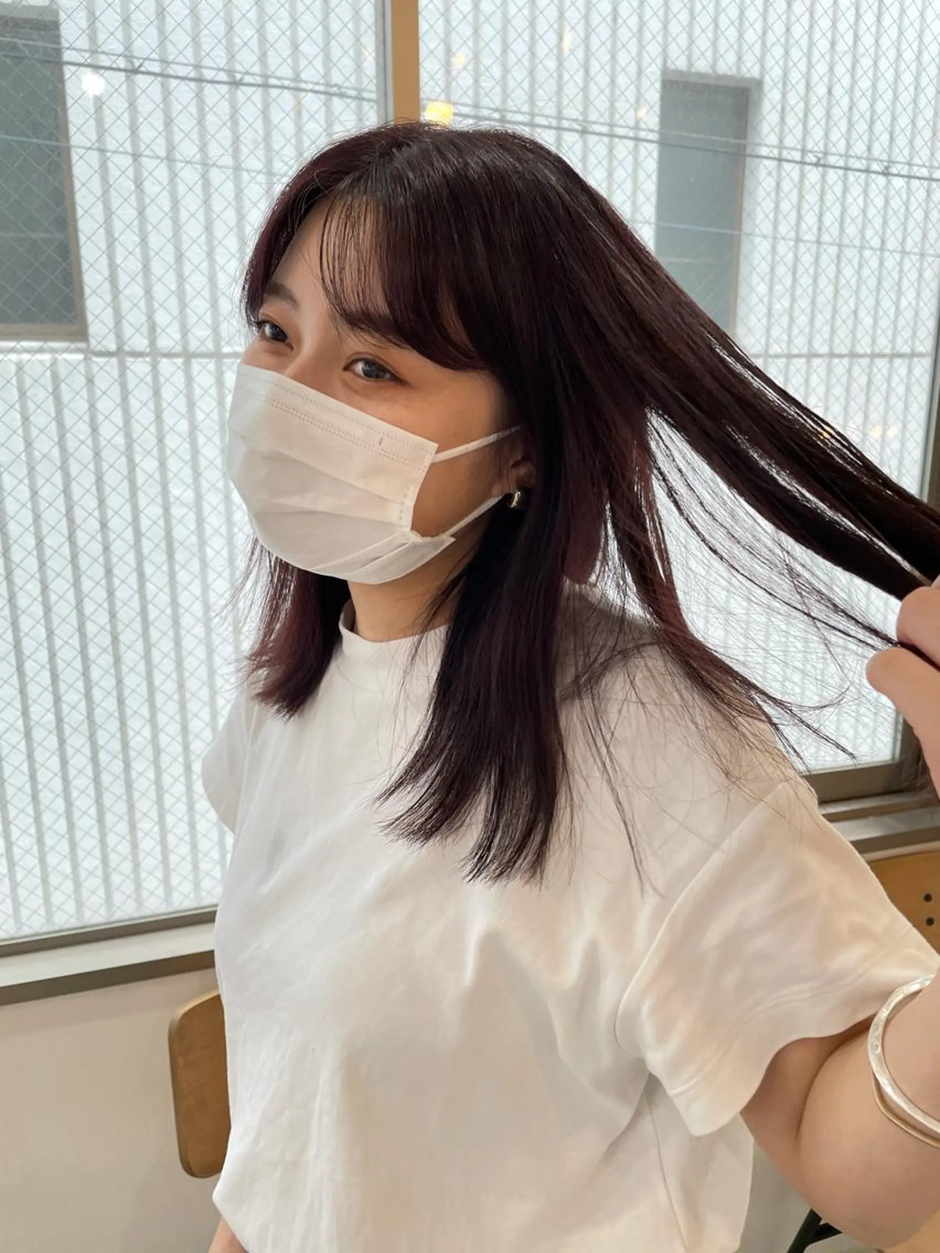 セミロング 🤍似合わせパーマ 奥田沙耶🫧のヘアスタイル