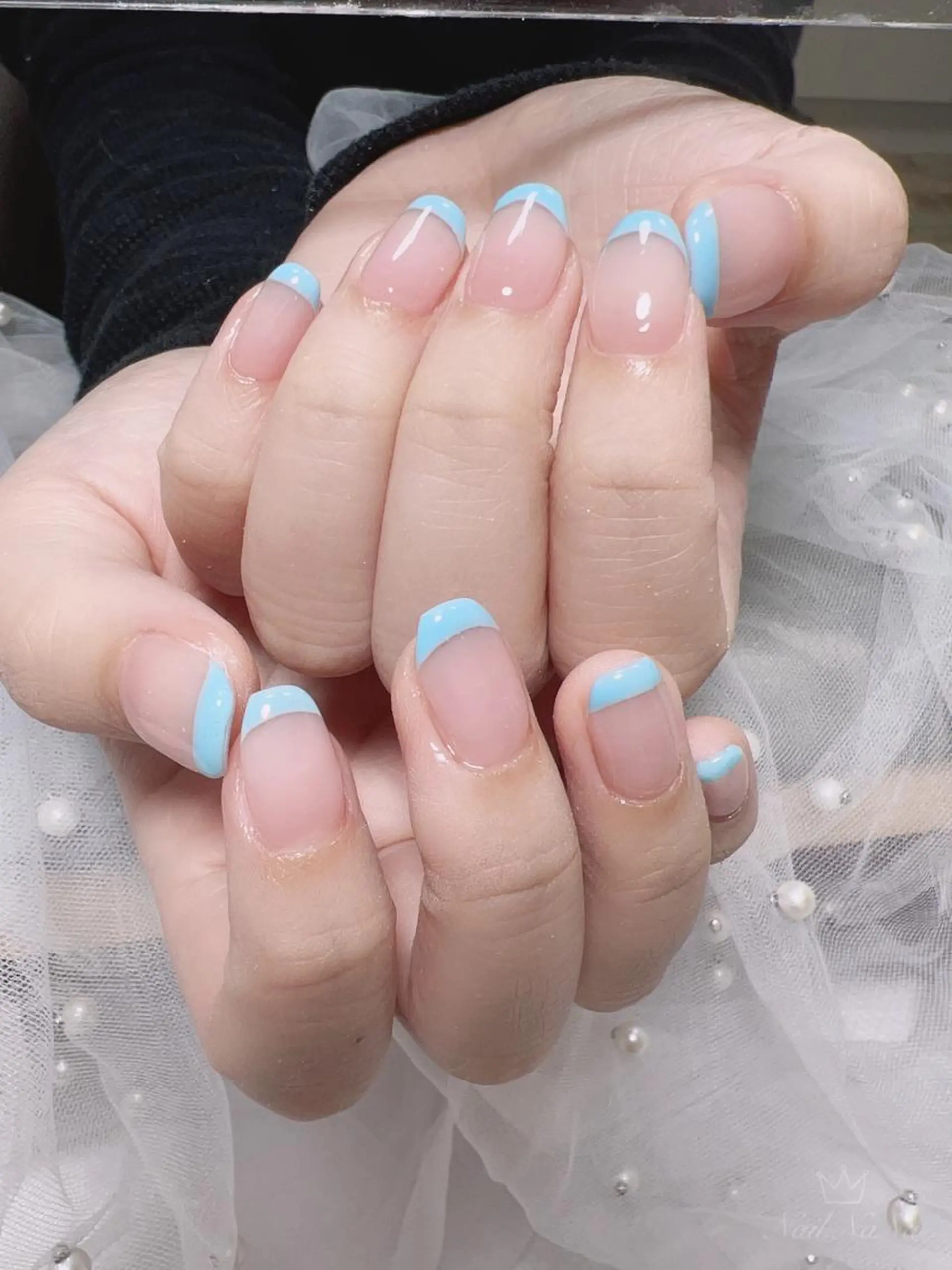 ショート カラー ネイル フレンチネイル ハンドネイル Nail NaNaのネイルデザイン