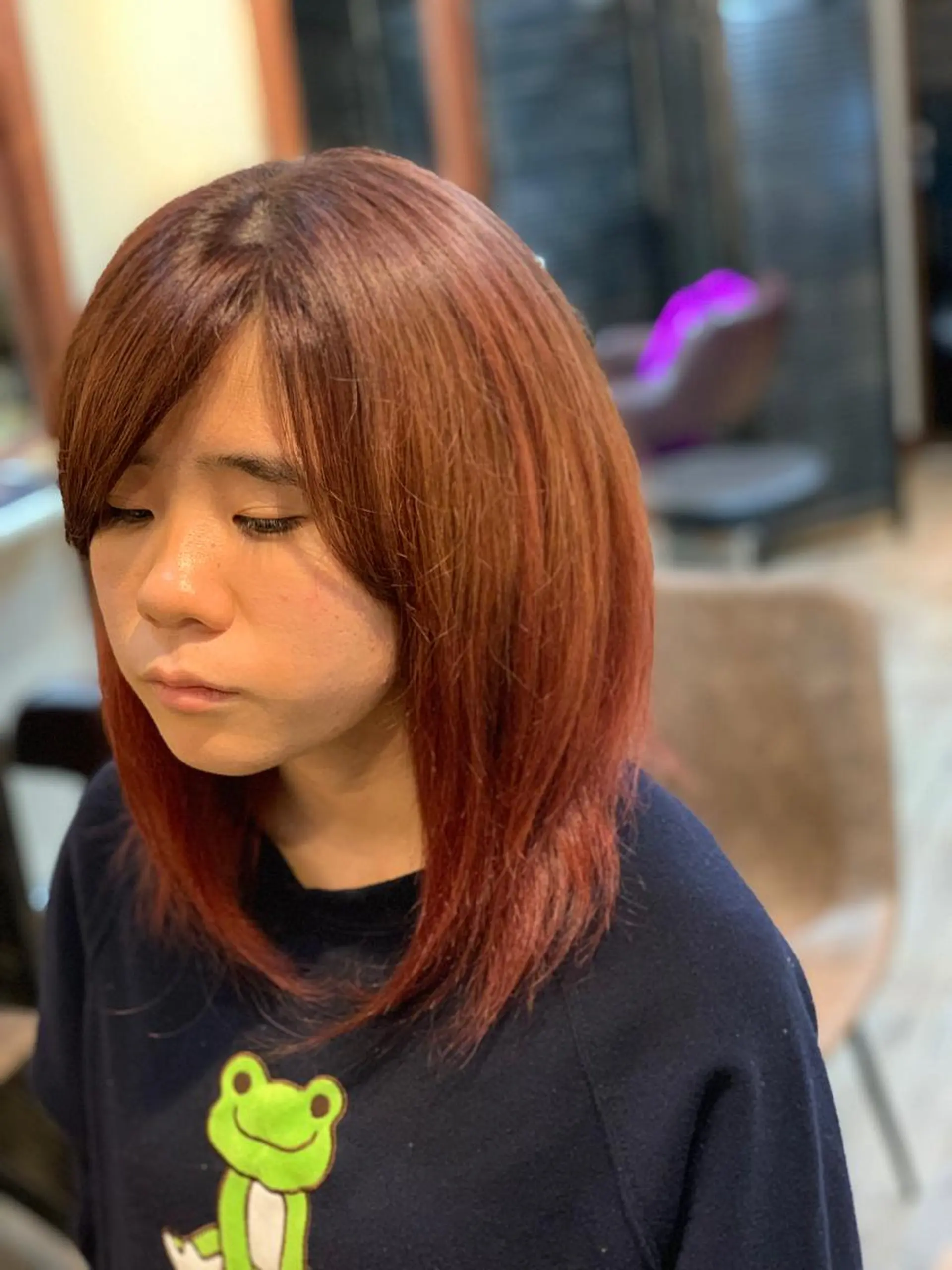 セミロング カラー ブラウンカラー ハイライトカラー ハイライト ✂︎中山竜哉✂︎ 川崎スタイリストのヘアスタイル