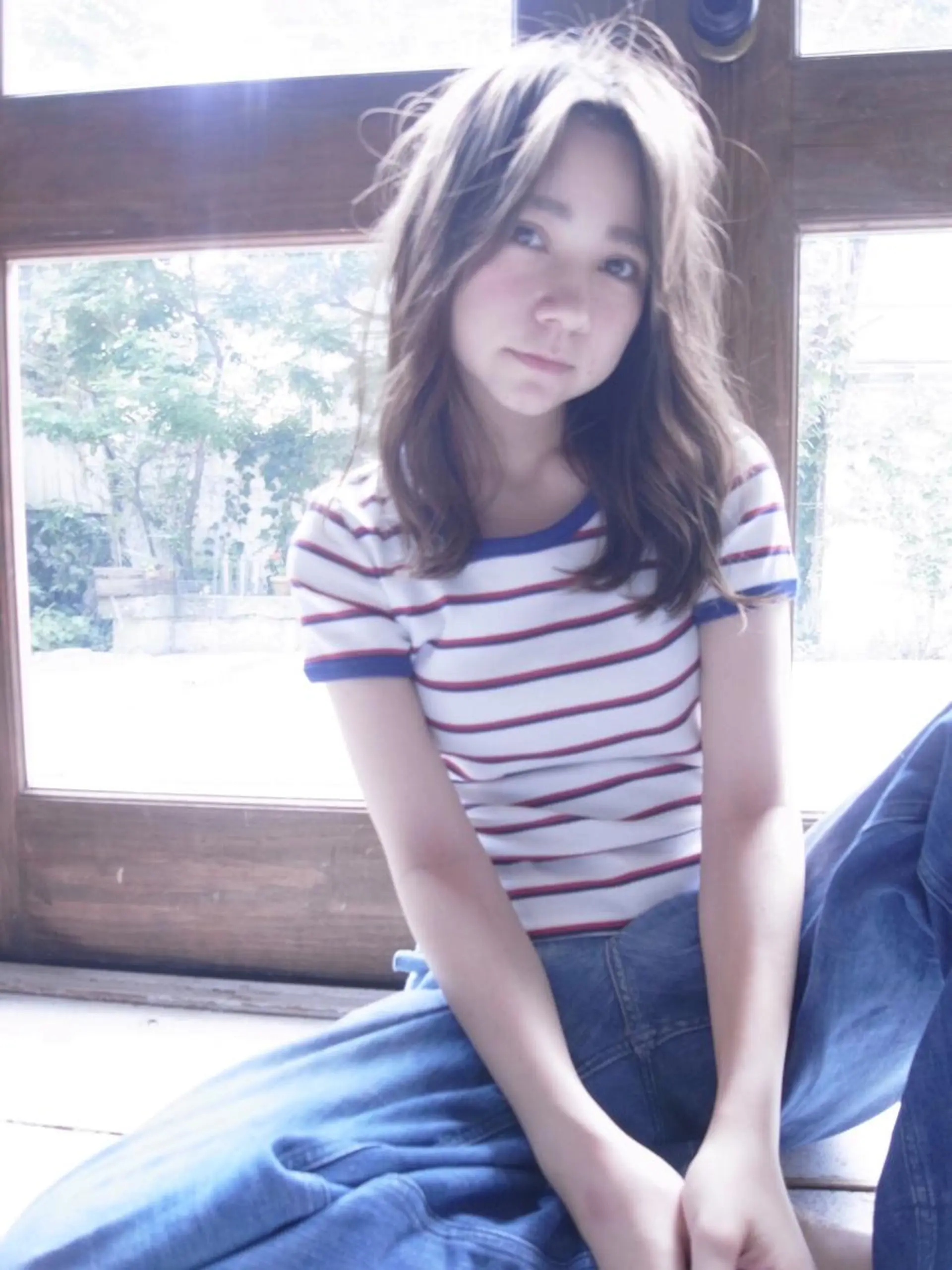 セミロング カラー 北條 優輝のヘアスタイル