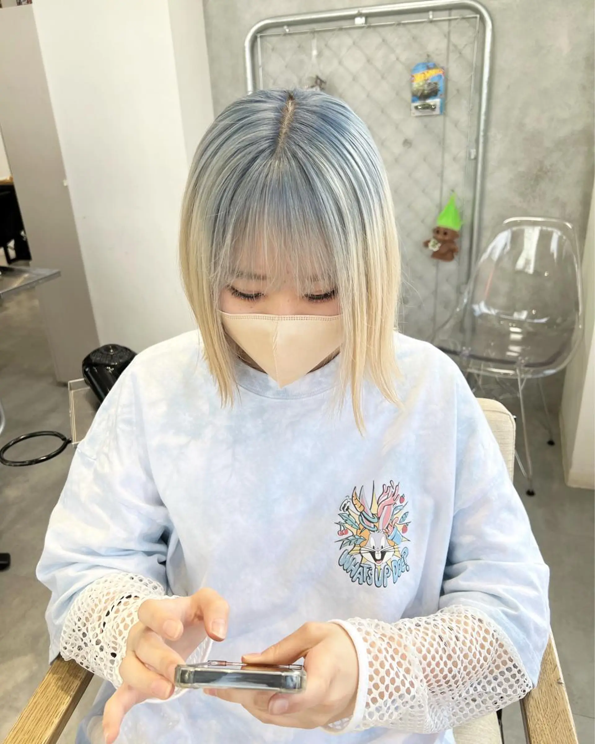 ミディアム デザイン🥇複雑履歴 ハイトーン特化のヘアスタイル