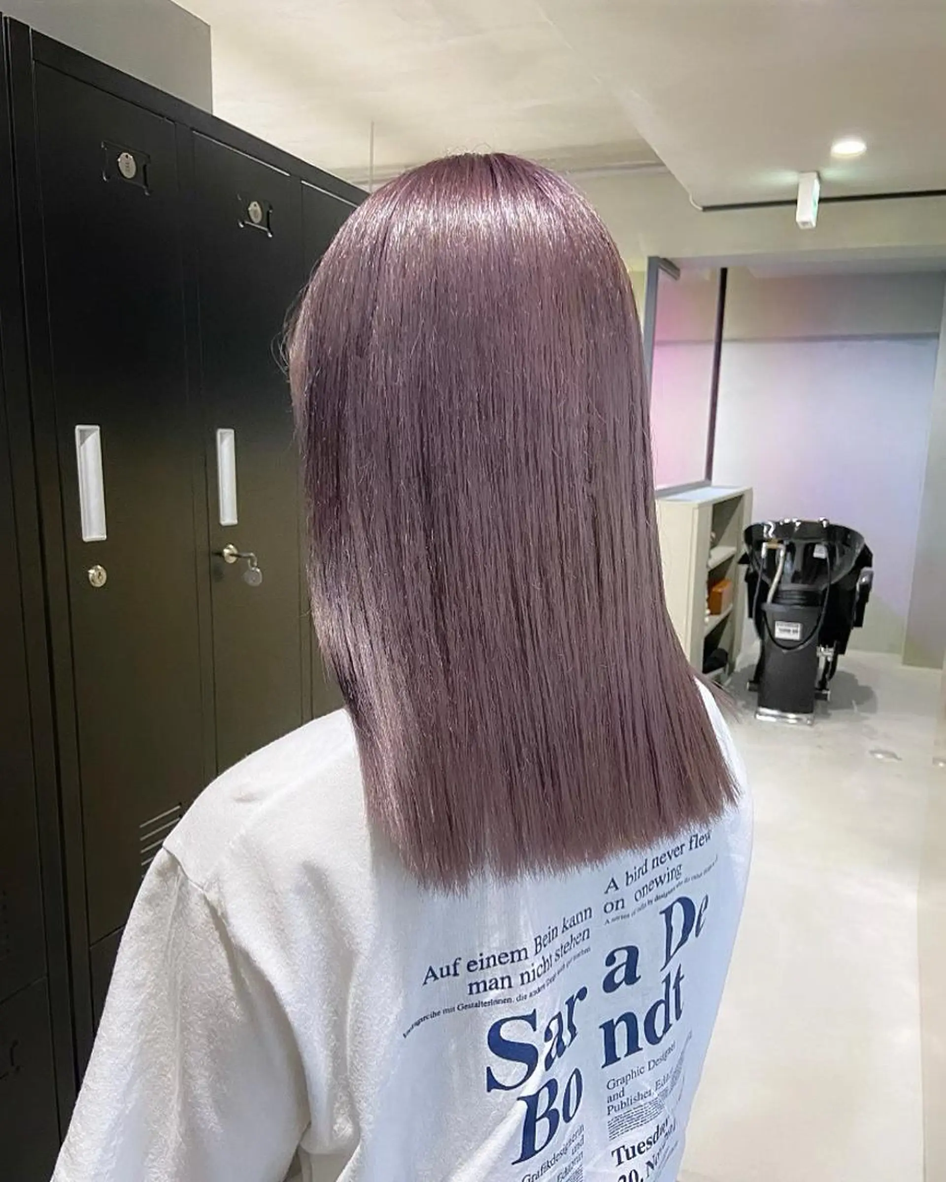 ロング カラー アッシュ ベージュカラー ラベンダーカラー ラベンダーアッシュ ミルクティーベージュ yuna/ボブカット /ハイトーンカラーのヘアスタイル