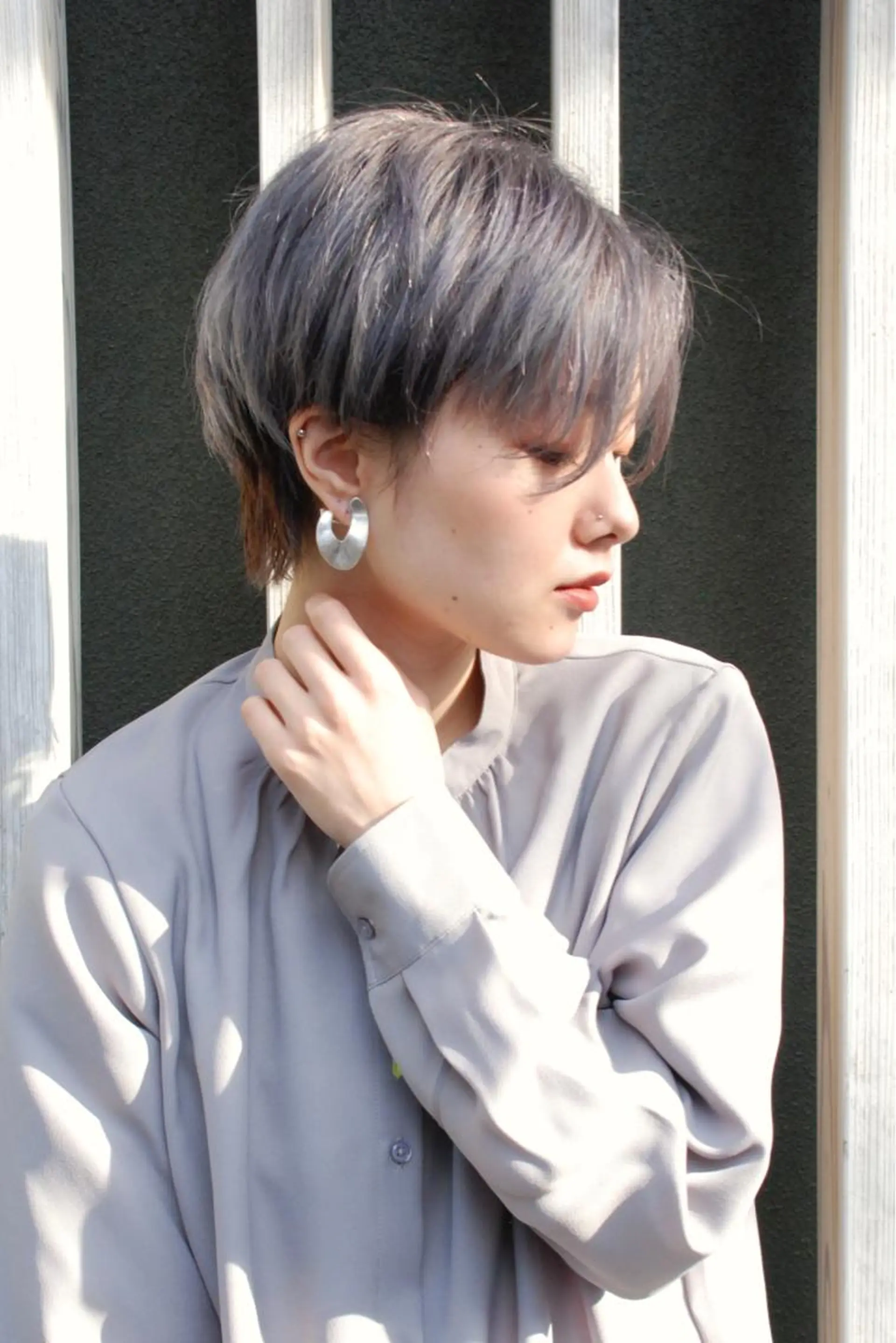 ショート カラー パーマ ヘアアレンジ ✨顔まわりカット ✨渋谷人気No.1✨のヘアスタイル