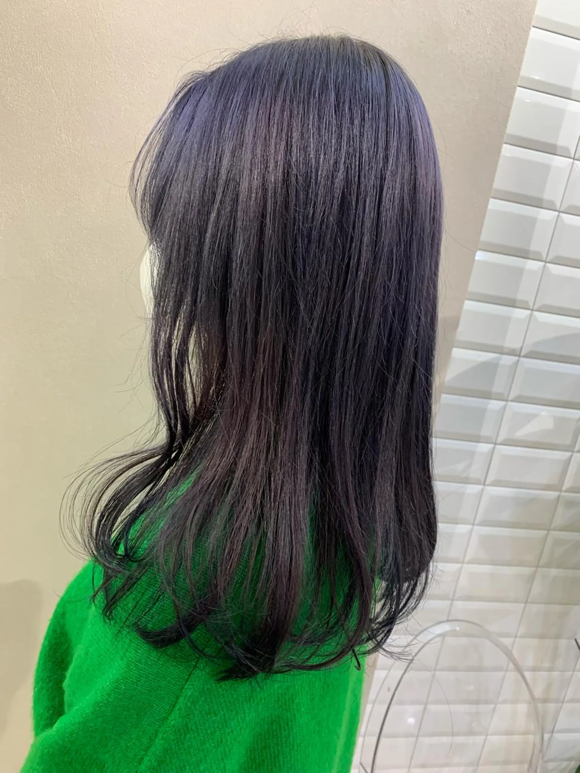 ロング カラー ブリーチ ブルーカラー ブルーラベンダー ラベンダーカラー カット ヘアカラー トリートメント hub hair レイヤー/透明感のヘアスタイル