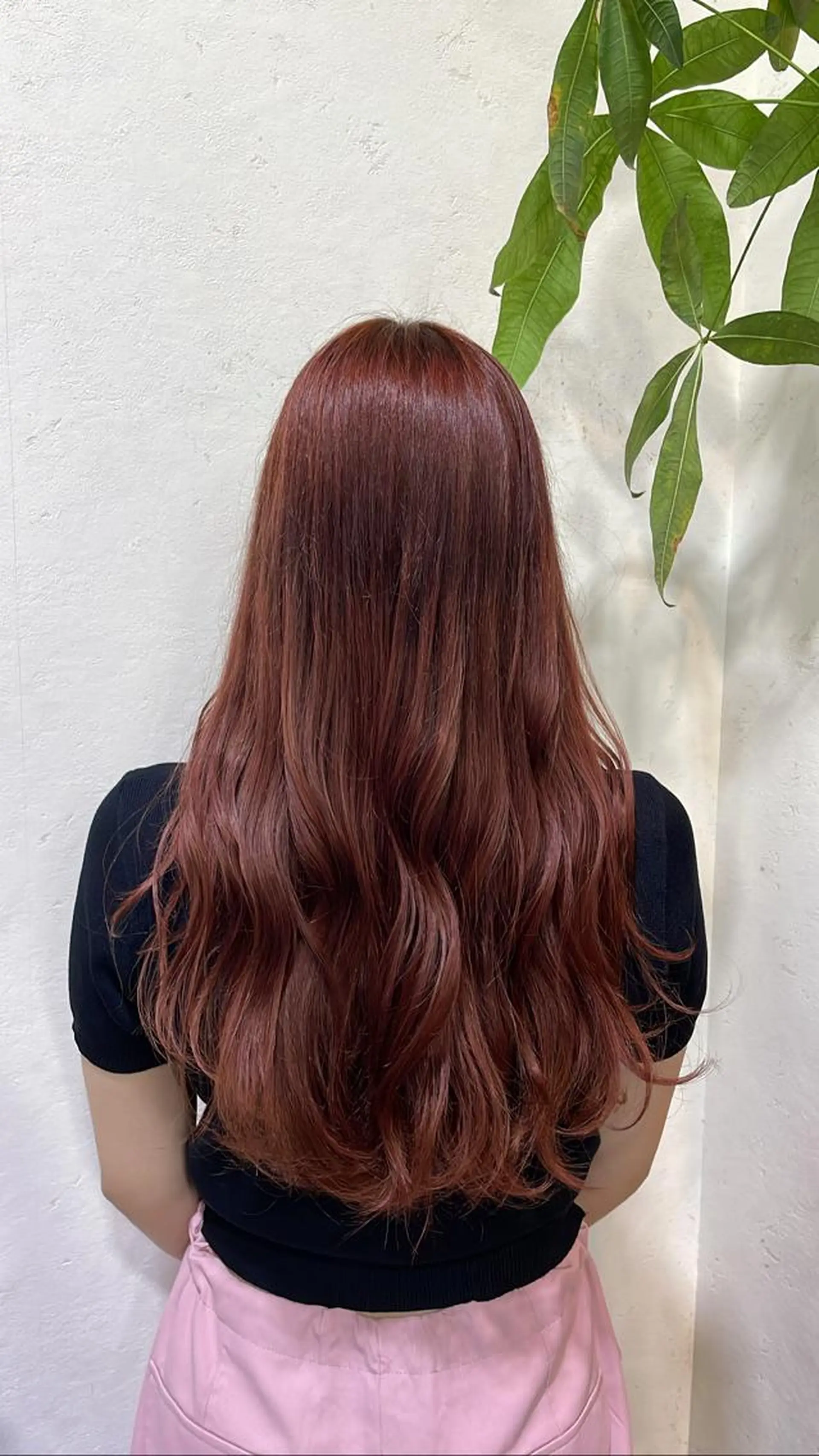 ロング カラー オレンジ 𝘚𝘶𝘻𝘶 𓂃𓈒𓏸のヘアスタイル