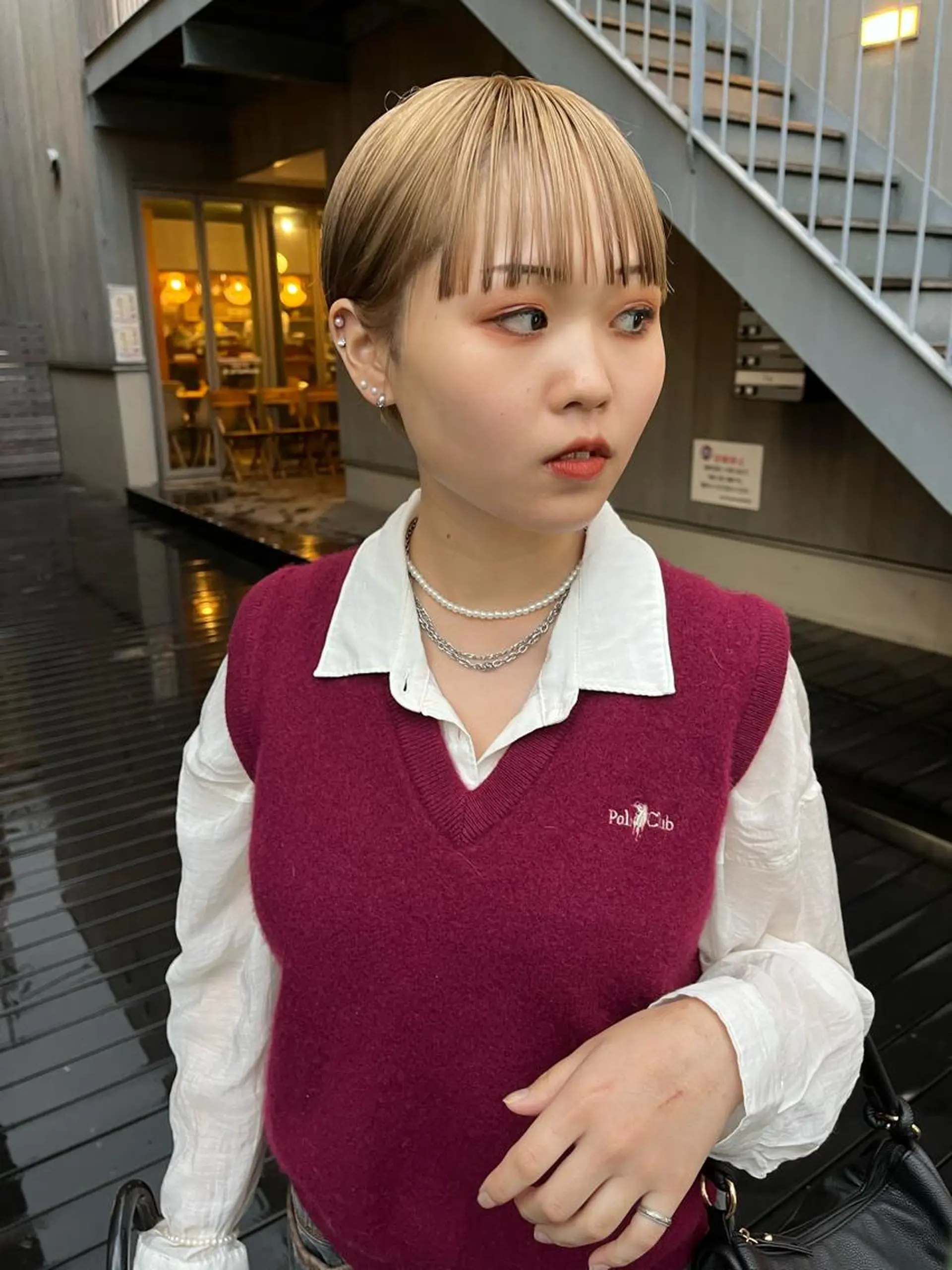 ショート カラー 似合わせレイヤー 海外風レイヤーmioのヘアスタイル