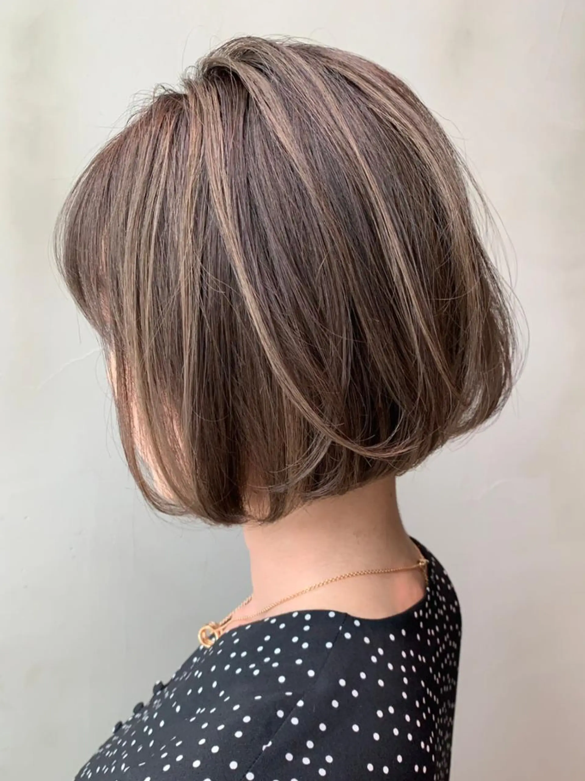 ミディアム パーマ カラー ヘアアレンジ ハイライトカラー ボブ ハイライト ITbyALBUM 浦和店のヘアスタイル