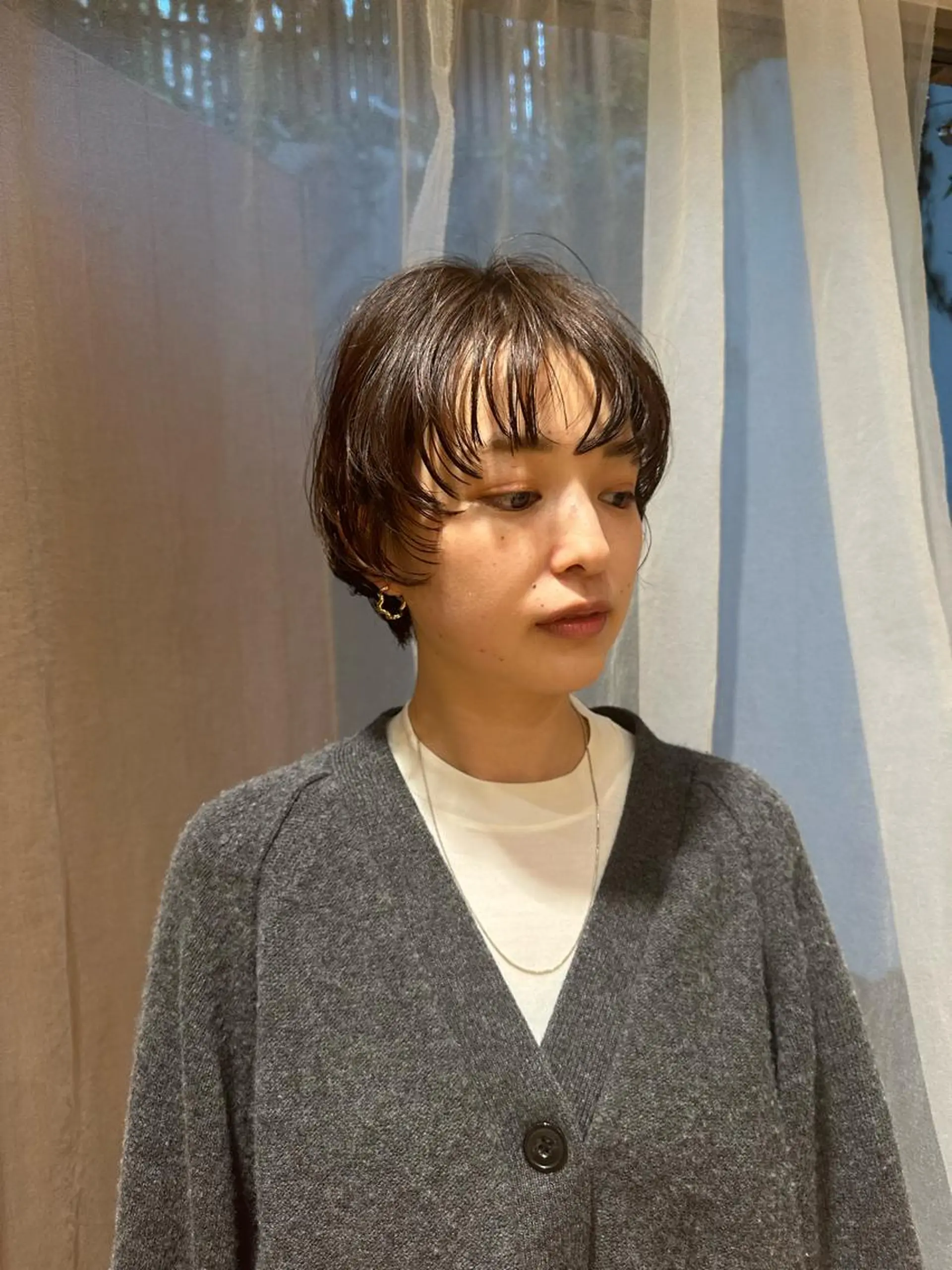 ショート 大人可愛い♡コテ巻き パーマ🌼杉田 萌恵のヘアスタイル