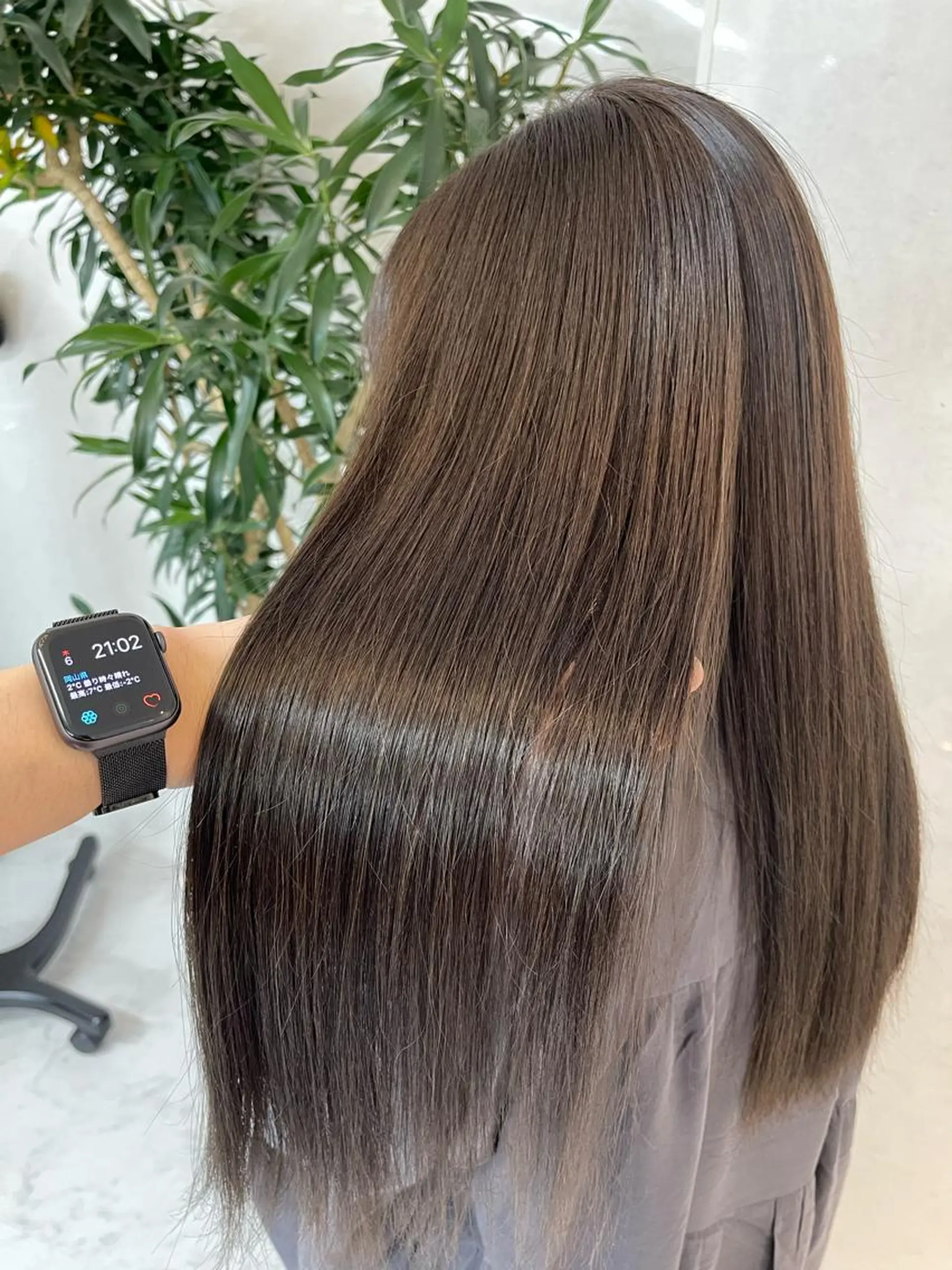 ロング カラー グレージュ オリーブグレージュ オリーブグレー 𝐑𝐲𝐮𝐤𝐢 【店長】ALEAPのヘアスタイル