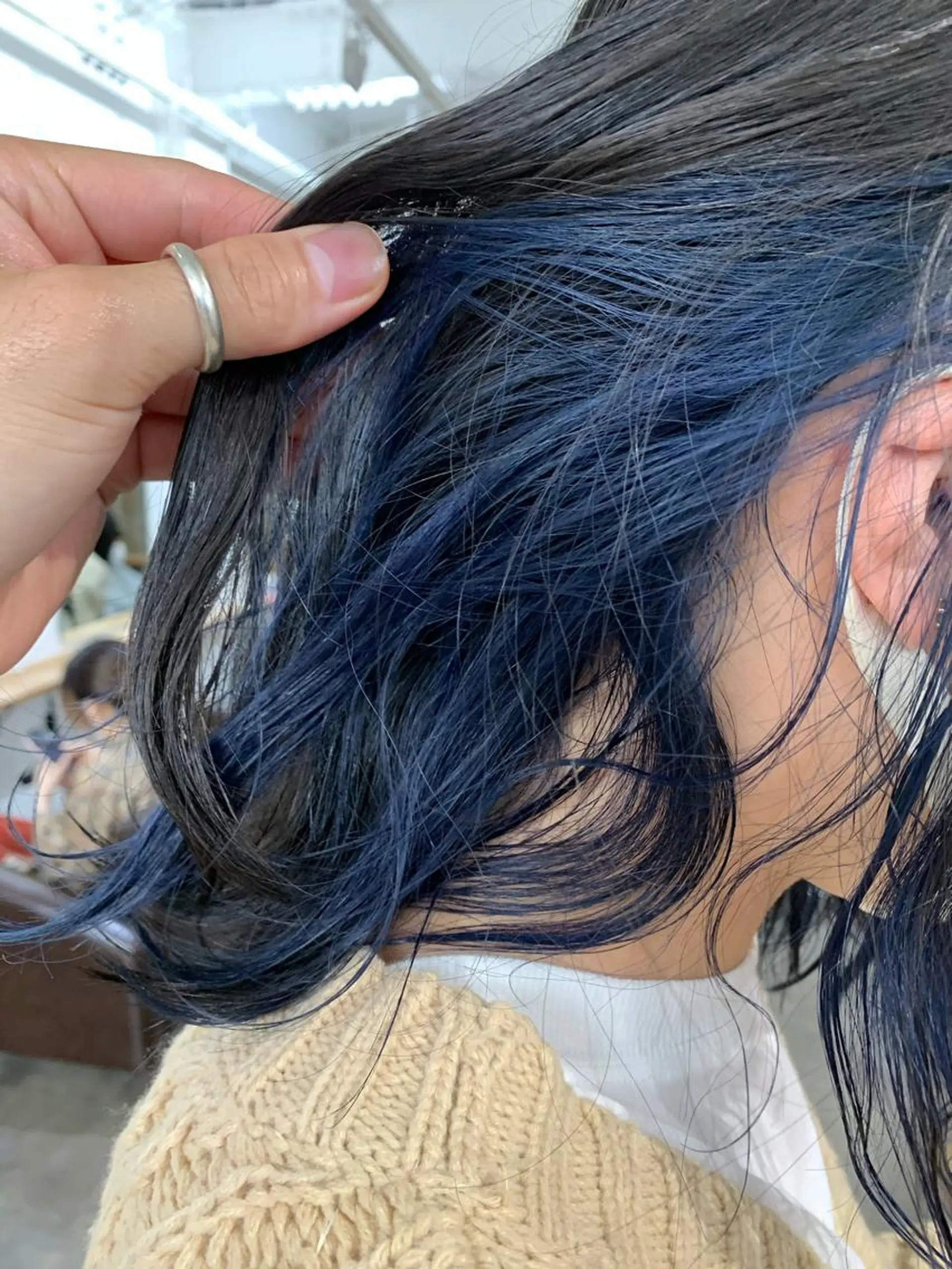 ミディアム カラー ブルーカラー ヘアカラー トリートメント パーマ/透明感カラー /ボブ/吉田一生のヘアスタイル