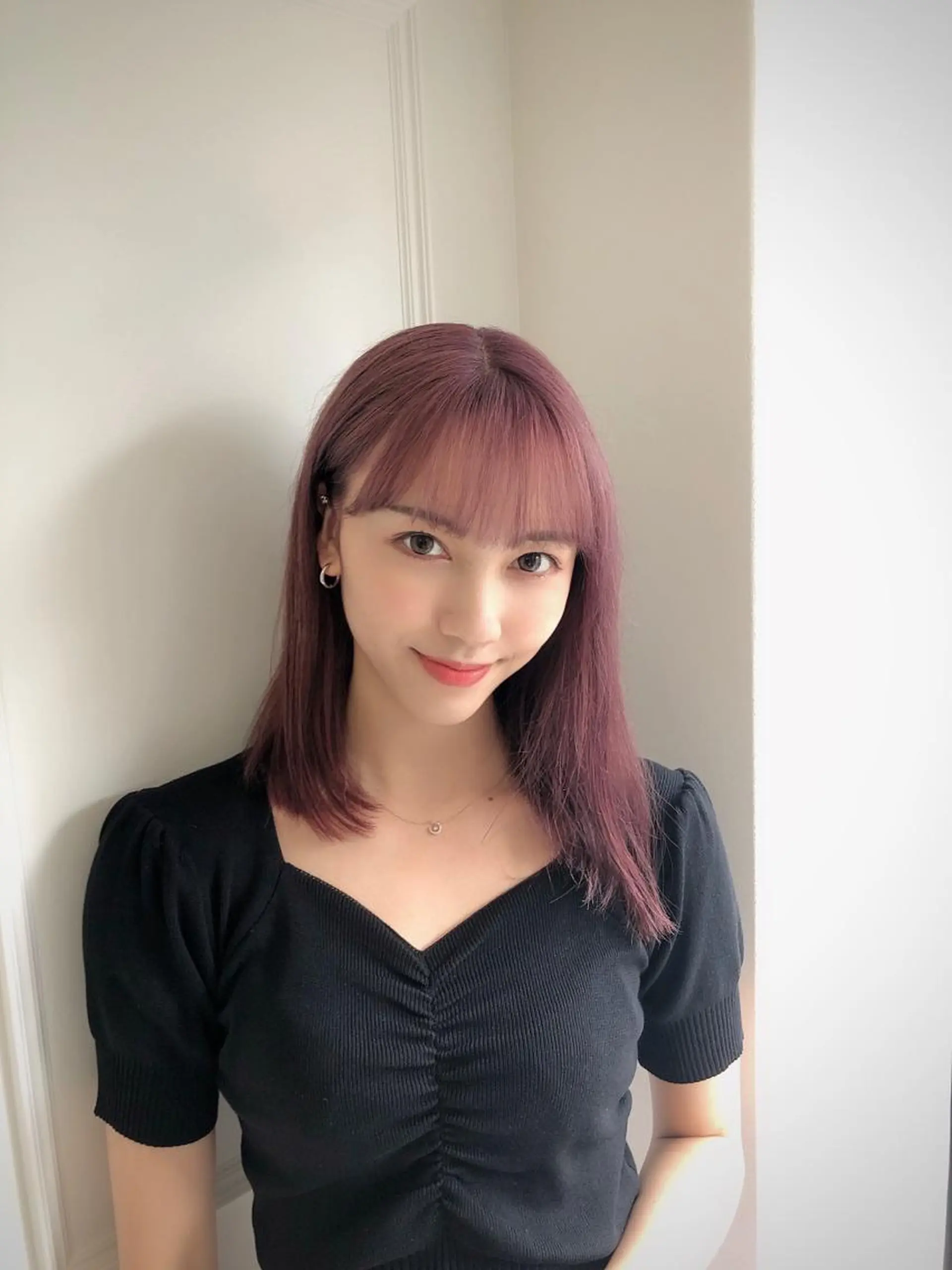 ミディアム カラー ベージュカラー ブリーチ ピンクカラー バイオレットカラー マンツーマン/透明感 foi hairのヘアスタイル