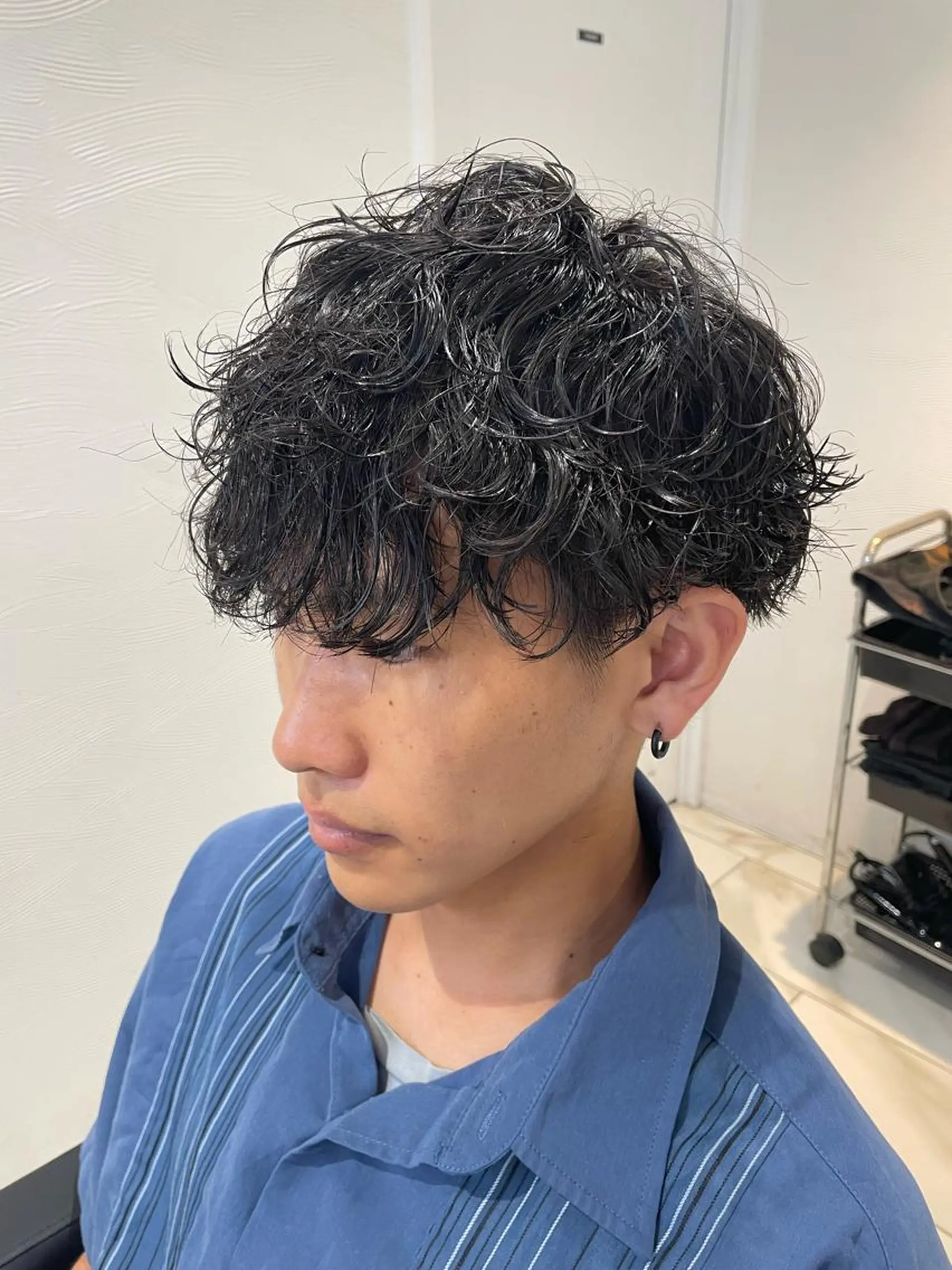 パーマ メンズ カット パーマ 大阪メンズ 美容師井上智博のヘアスタイル
