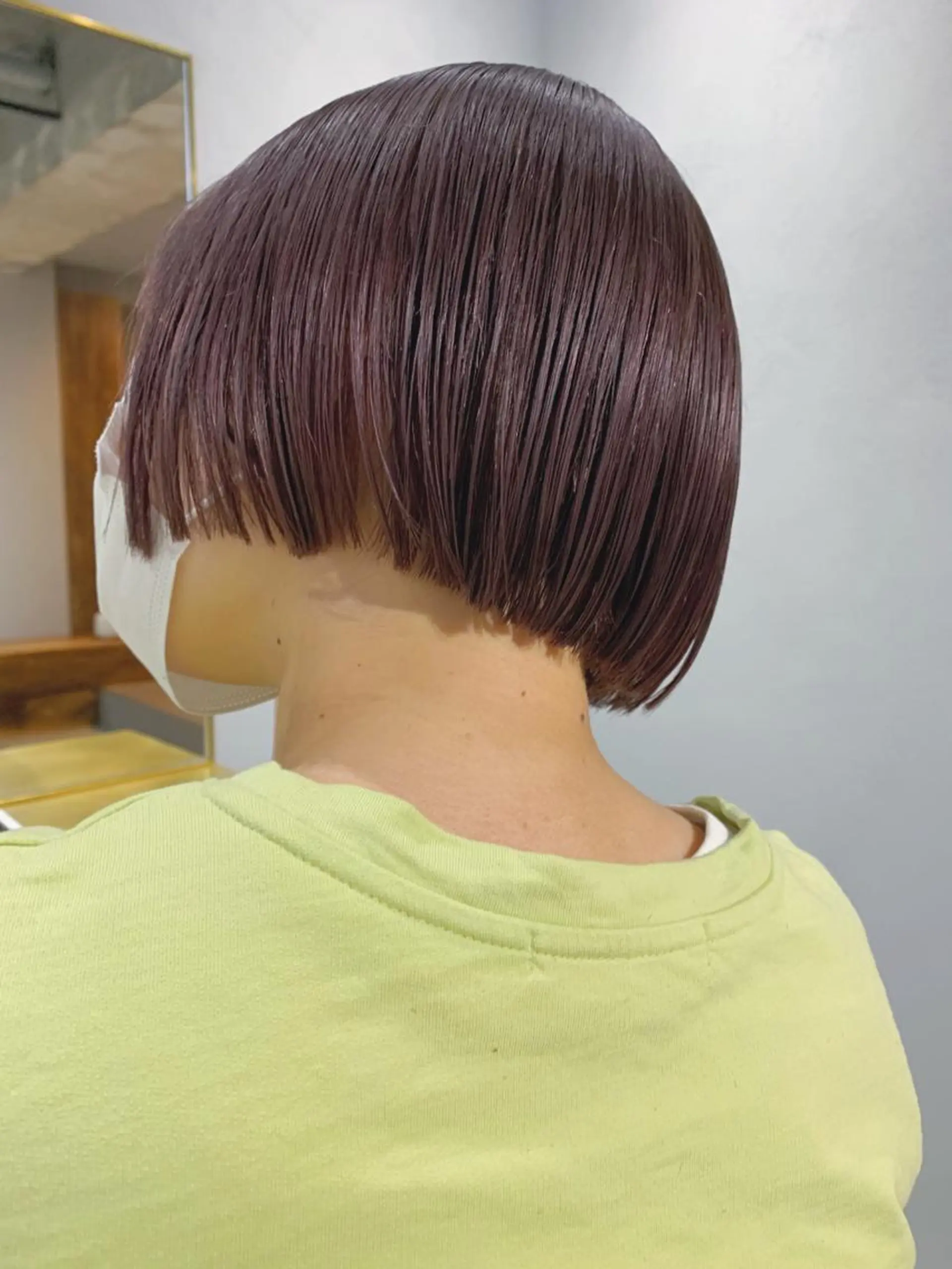 ショート カラー ボブパーマコテ巻き風 パーマNo1深江秀平のヘアスタイル