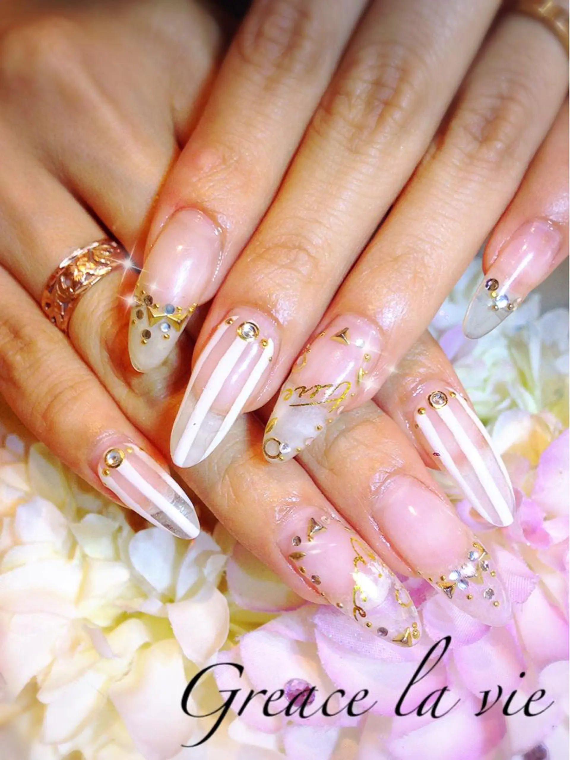 ロング カラー ネイル マツエク・マツパ Greace  la vieのネイルデザイン