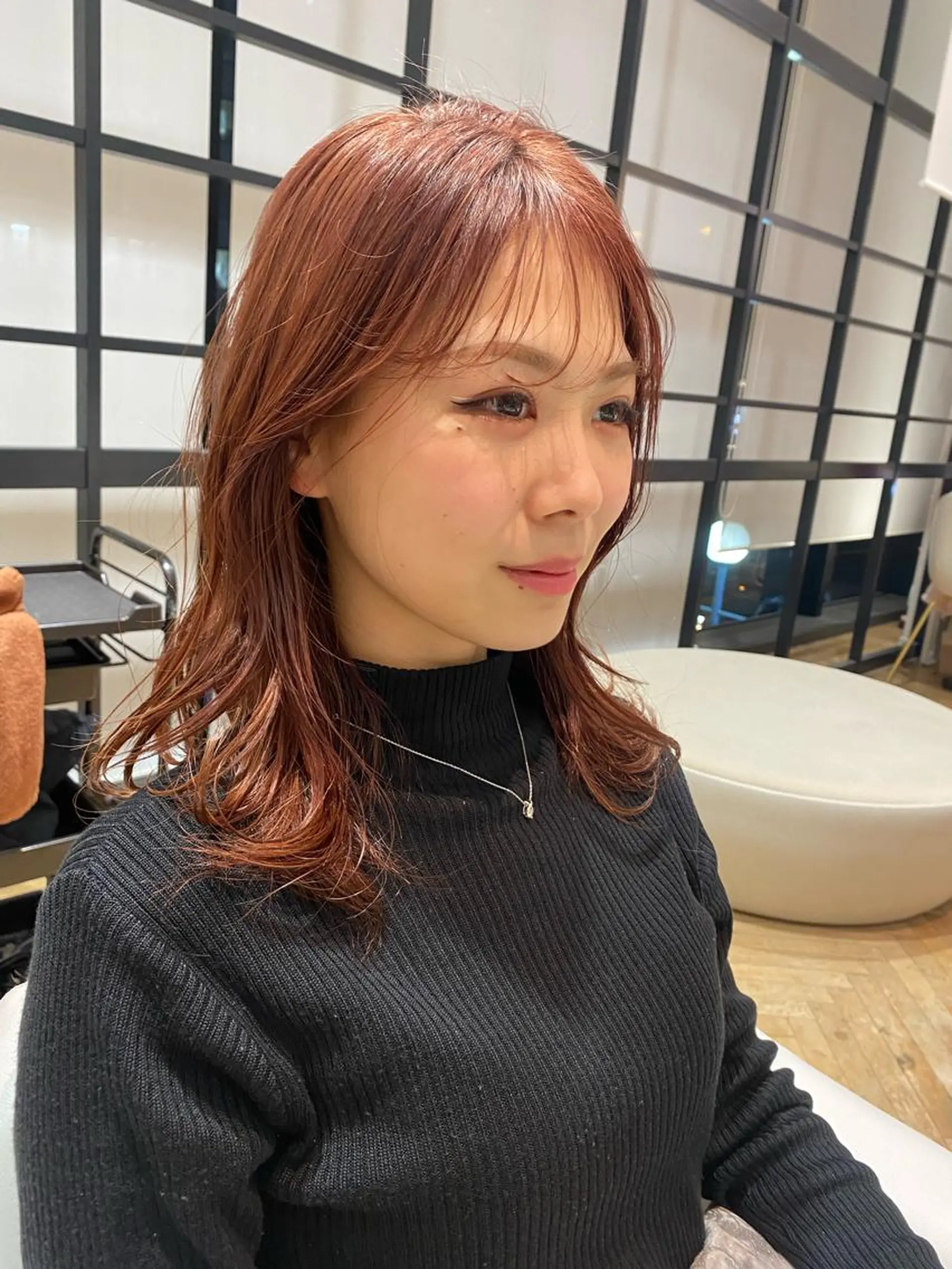 カラー キッズ ブリーチ ブラウンカラー ピンクカラー 増井 彩乃のヘアスタイル