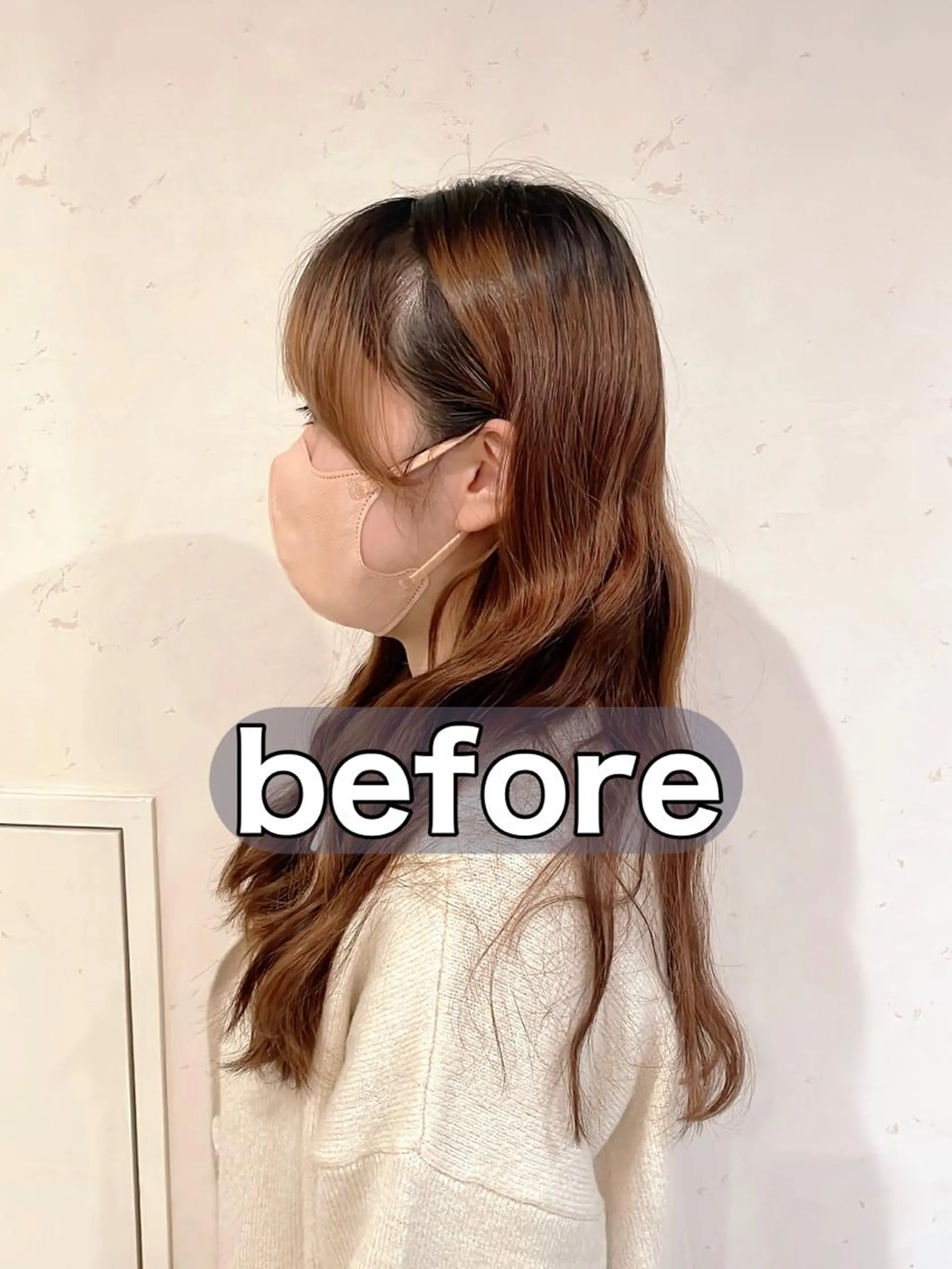 セミロング 🌹ハッシュカット、 レイヤー韓国ヘア🌹のヘアスタイル