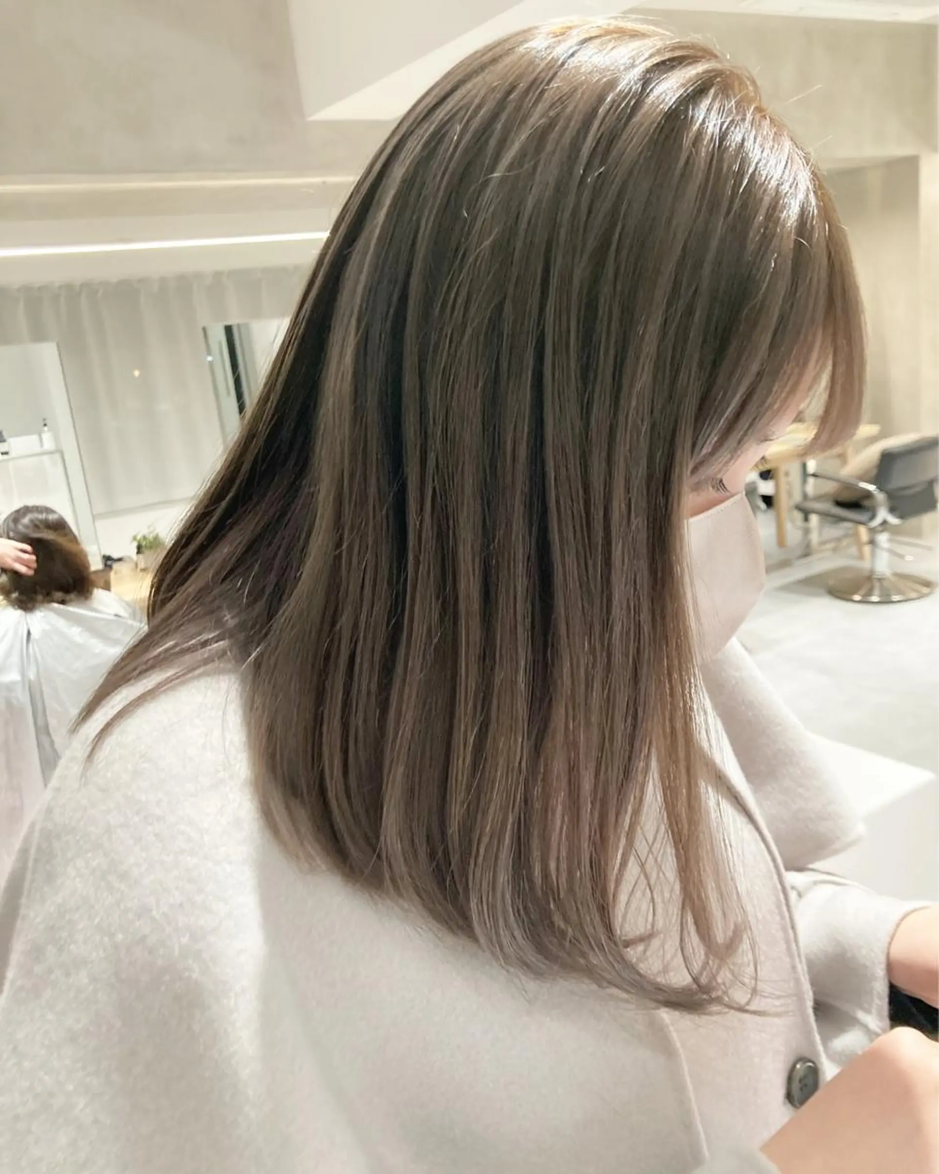 ロング カラー 学生 ヘアカラー トリートメント ヘッドスパ ヘアセット オリーブ透明感カラー 表参道/MIKUのヘアスタイル