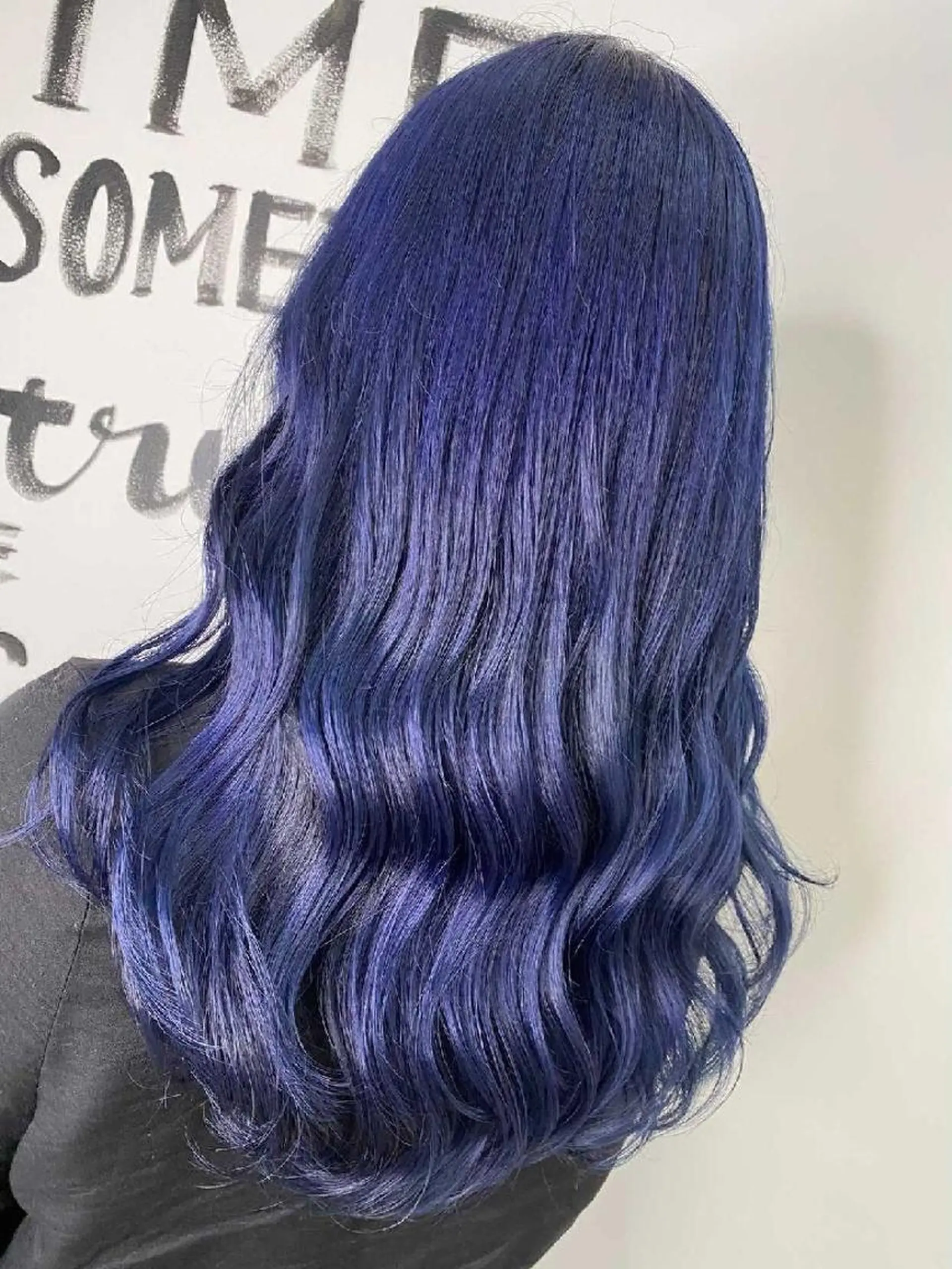 セミロング カラー ブリーチ ブルーカラー ミント バイオレットカラー トリートメント 植田 /エクステ /ブリーチ/髪質改善のヘアスタイル