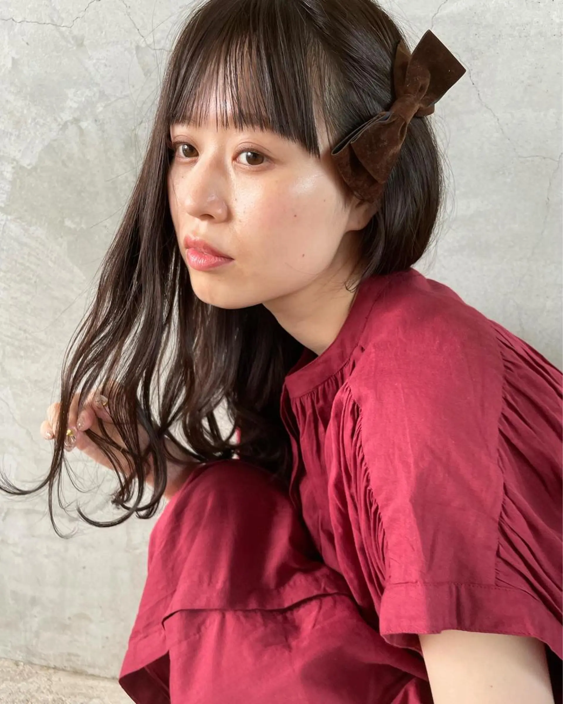 ロング ヘアアレンジ ハイライト ロング トリートメント 足立 悠輔のヘアスタイル