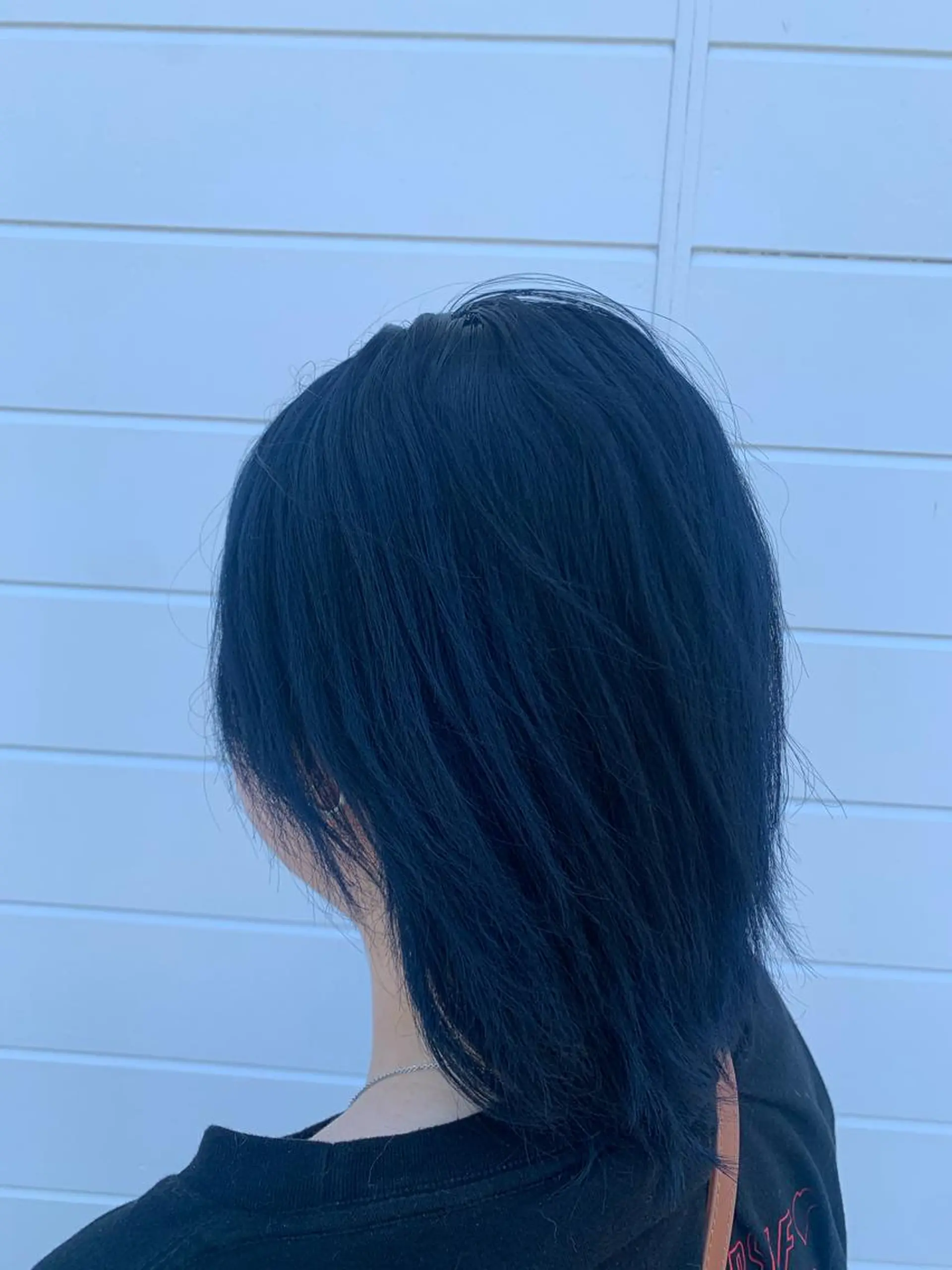 カラー 黒髪 ブリーチ ブルーカラー ブルーブラック ヘアカラー 野口 竜矢のヘアスタイル