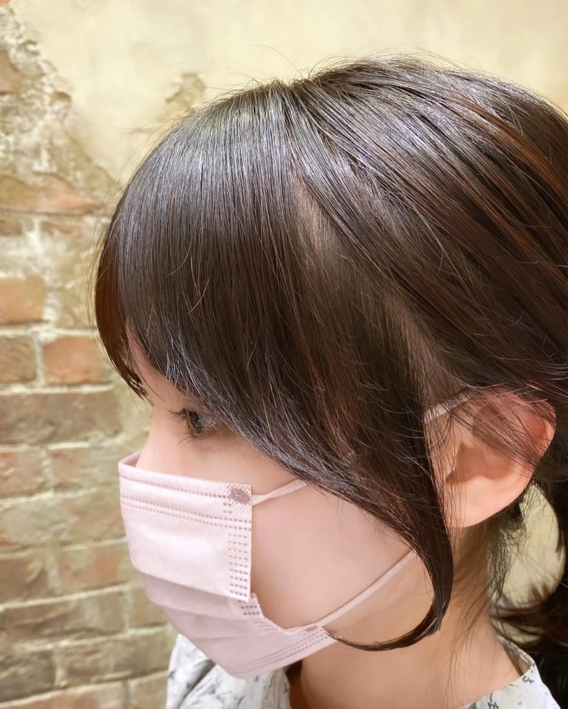 ミディアム カラー カット ヘアカラー トリートメント 顔まわりカット🌟 くびれヘア/寺門遥輝のヘアスタイル