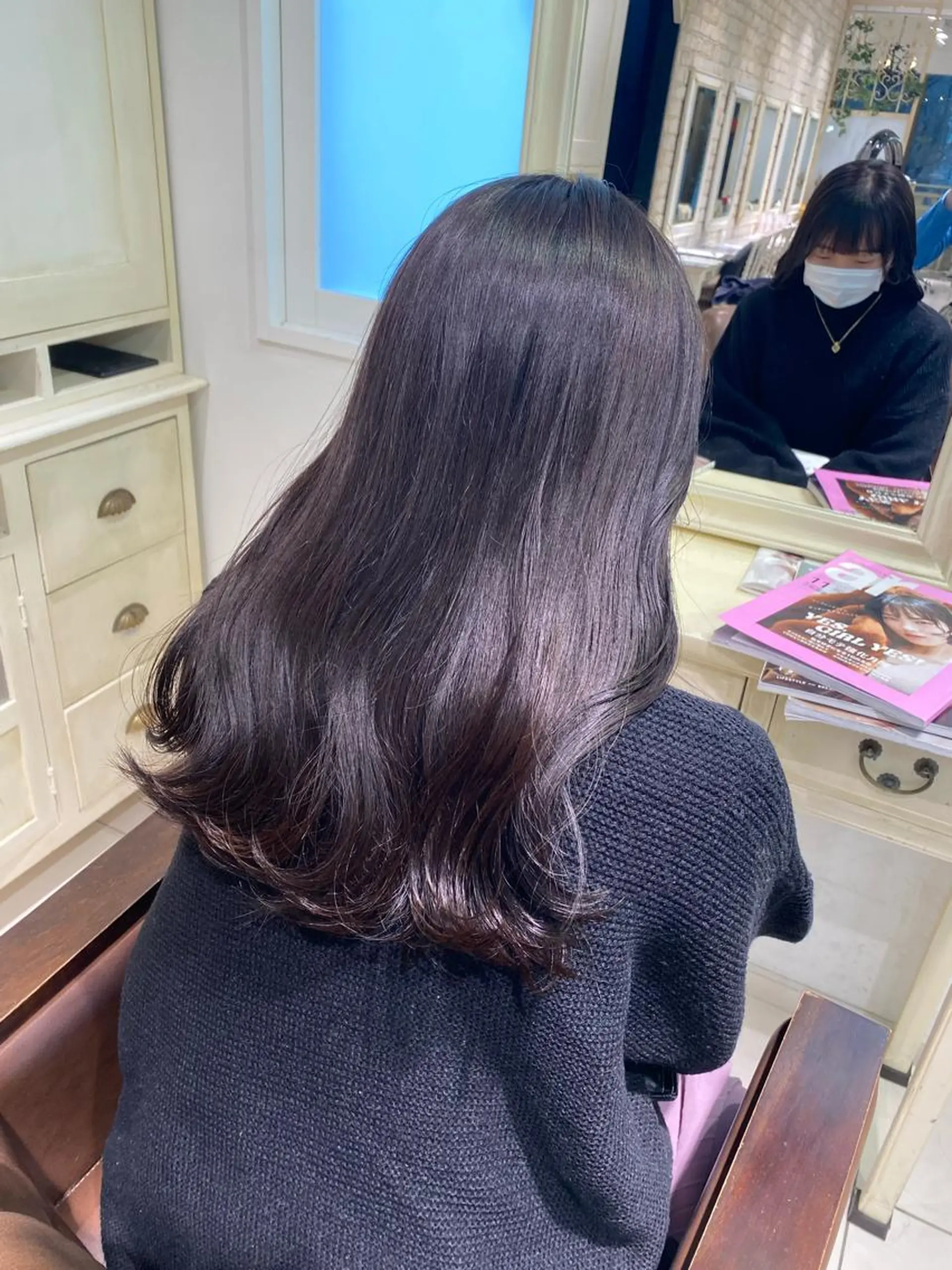 ロング カラー ヘアアレンジ 透明感カラー 古山 結季🌙🖤のヘアスタイル