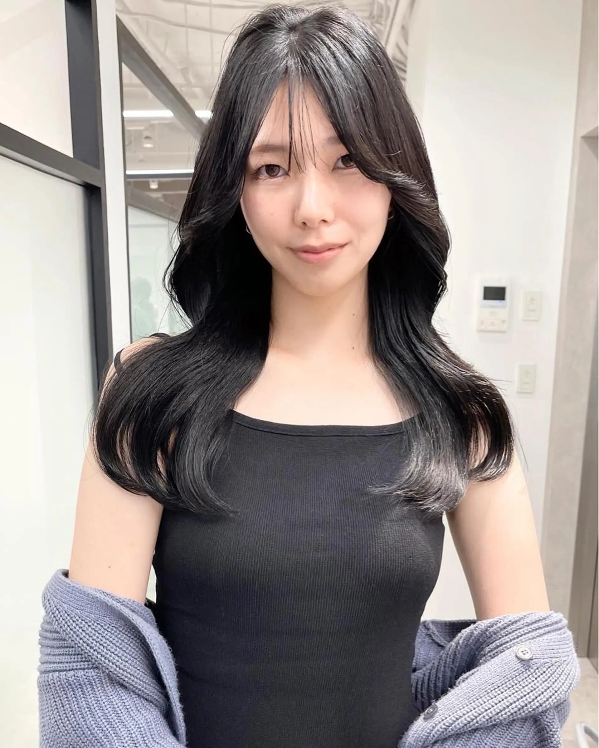 ロング 韓国風ヘア レイヤーカット カット ヘアカラー トリートメント 韓国レイヤーカット 髪質改善▫️水野有真のヘアスタイル