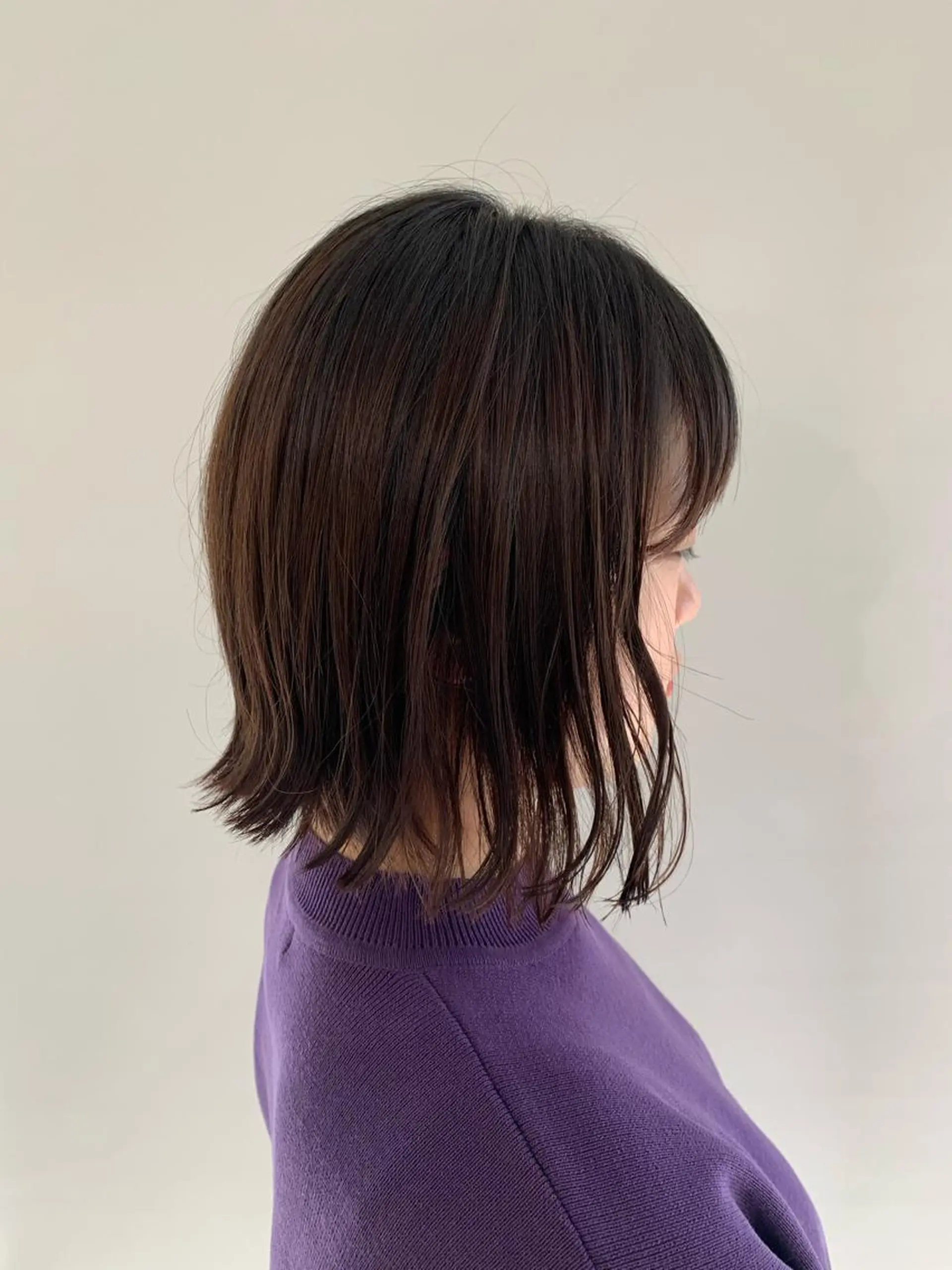 ミディアム カラー パーマ ヘアアレンジ 切りっぱなしボブ ボブ 加藤 綾華のヘアスタイル