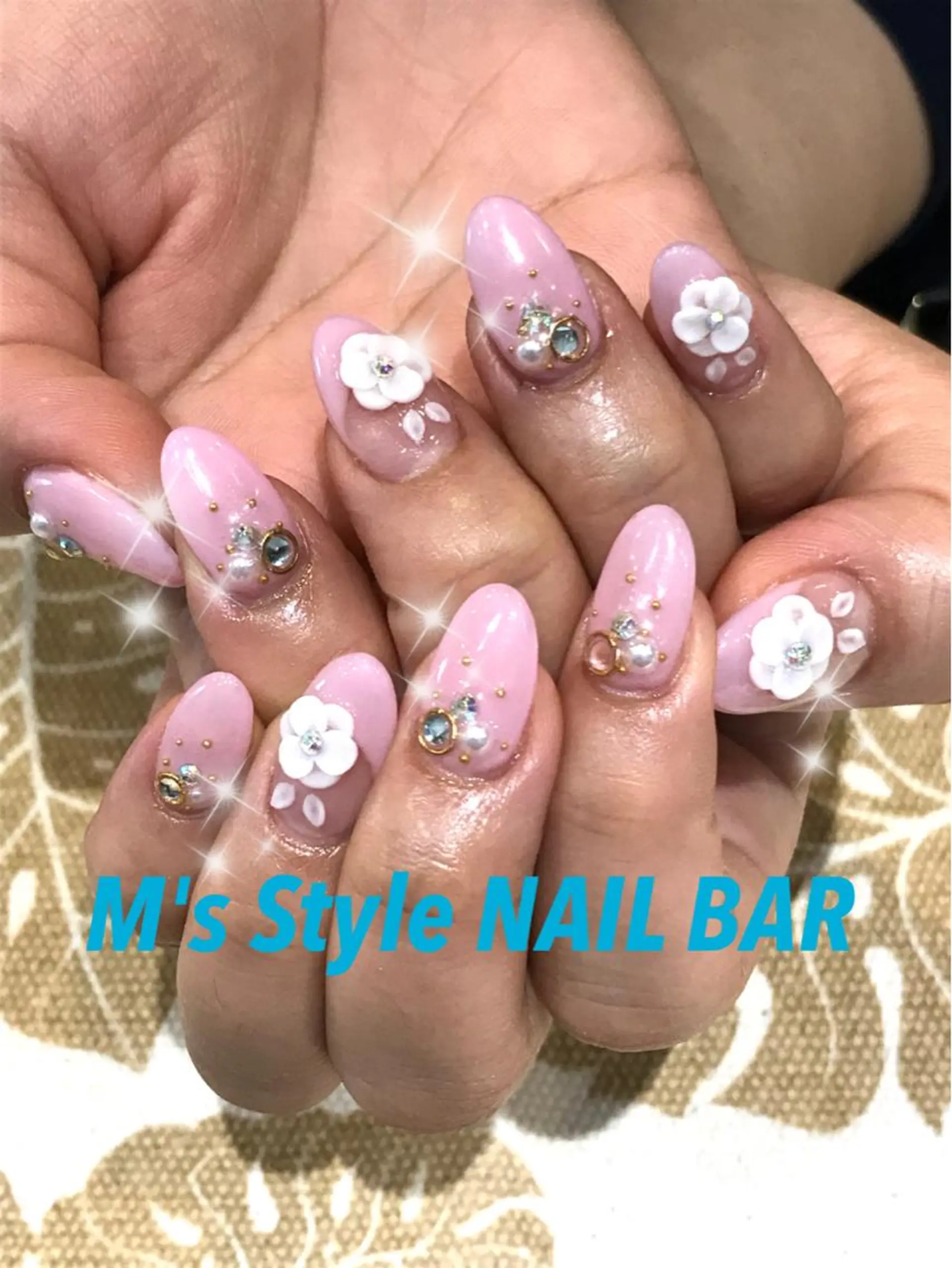 ネイル クリアネイル ピンク ハンドネイル M's Style NAIL BARのネイルデザイン